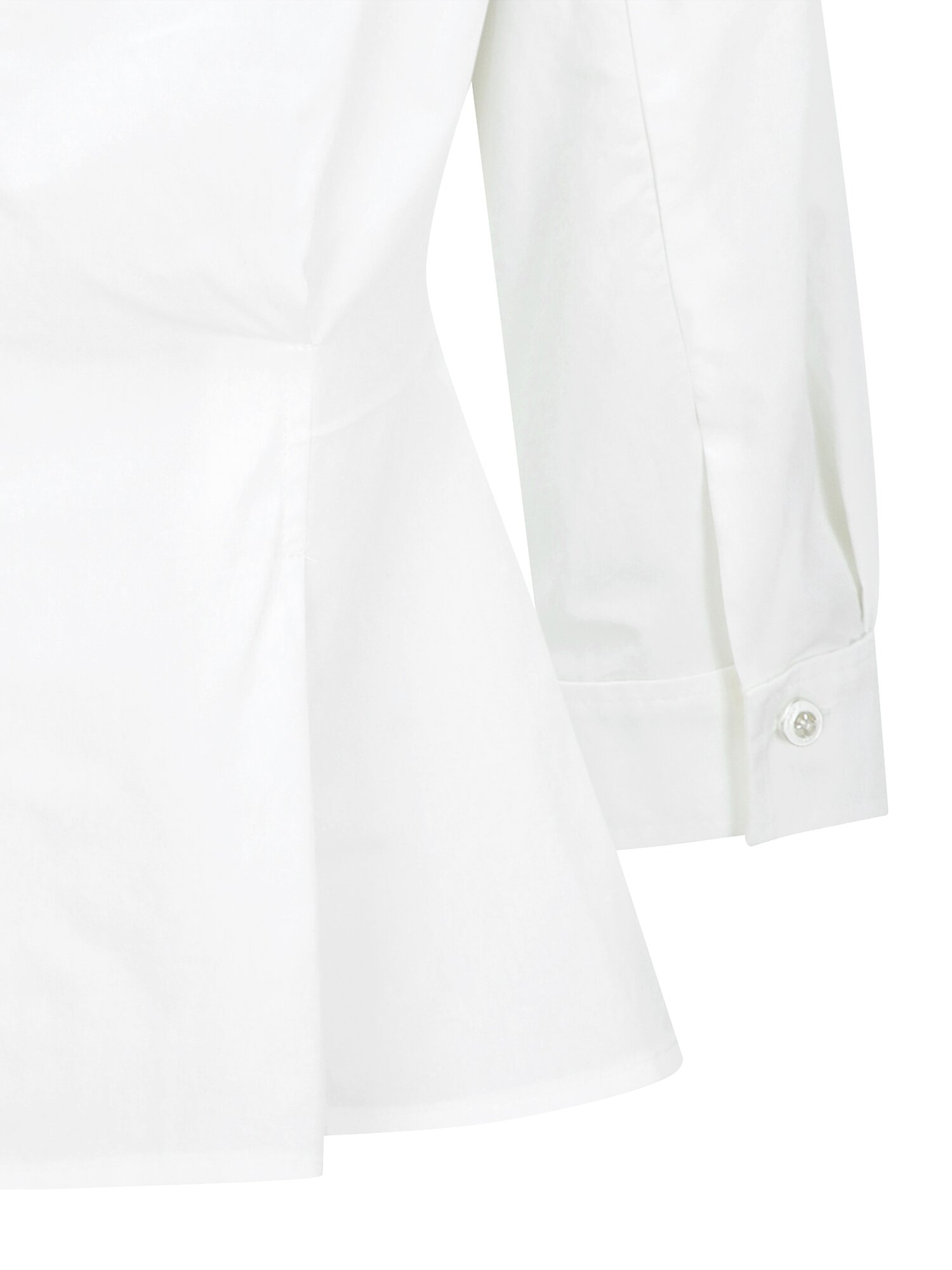 코튼 오픈 칼라 페플럼 블라우스 (WHITE)