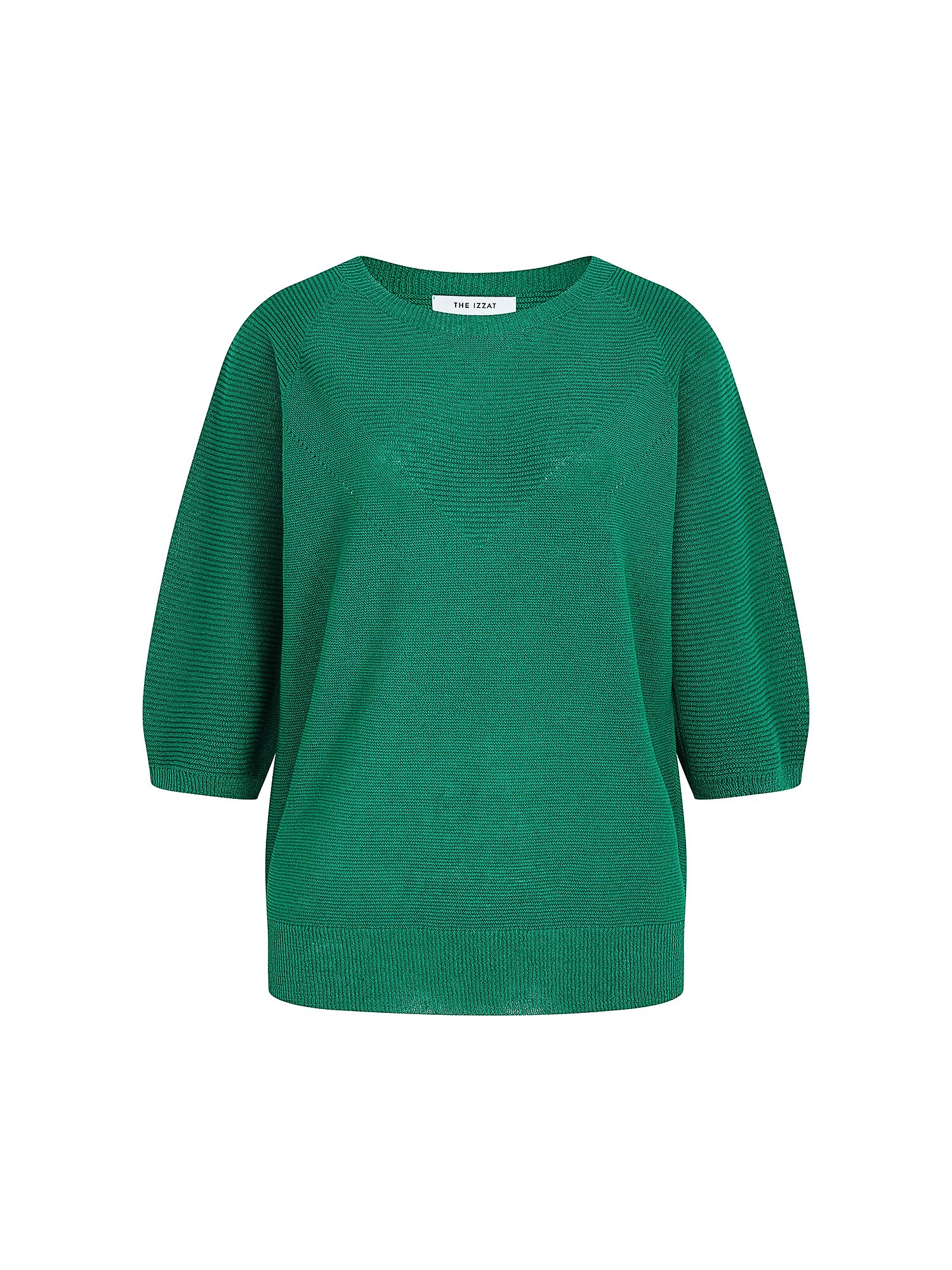 린넨 홀가먼트 래글런 풀오버 니트 (GREEN)