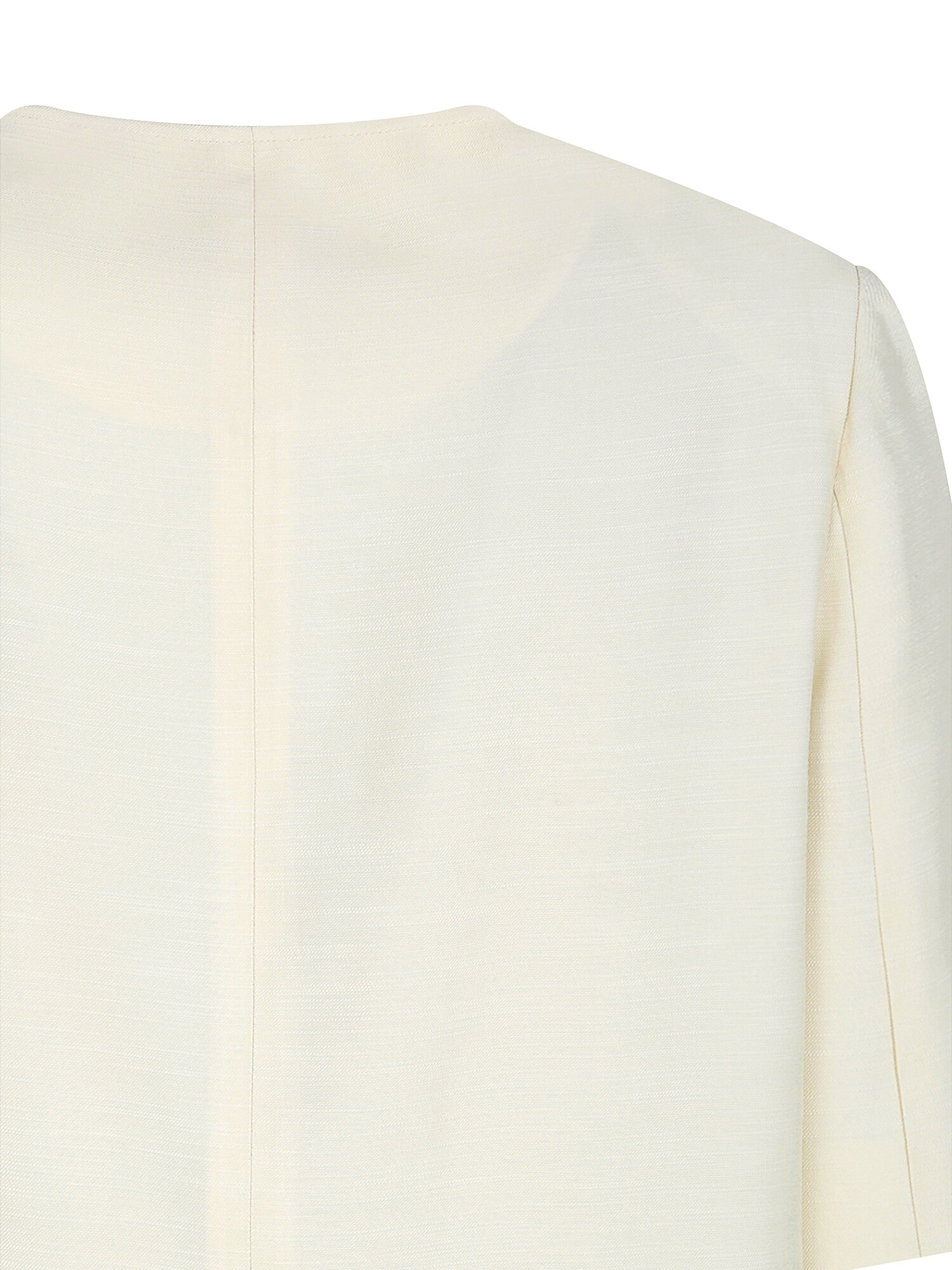 하프 슬리브 라운드넥 크롭 재킷 (CREAM)