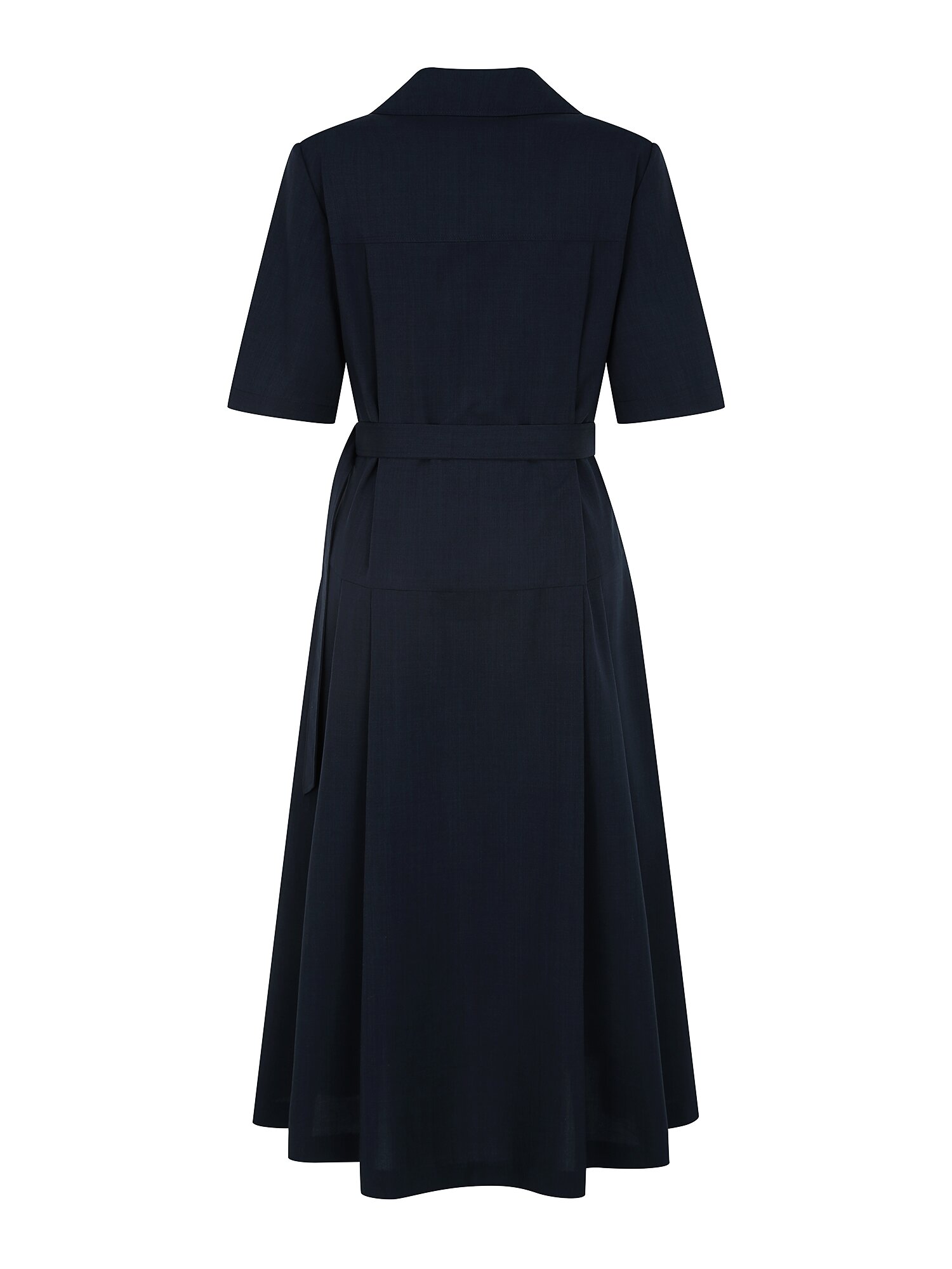 더블 버튼 로우 웨이스트 원피스 (NAVY)