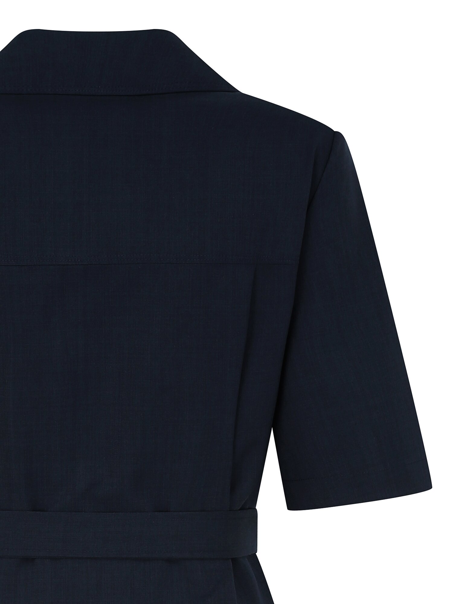 더블 버튼 로우 웨이스트 원피스 (NAVY)