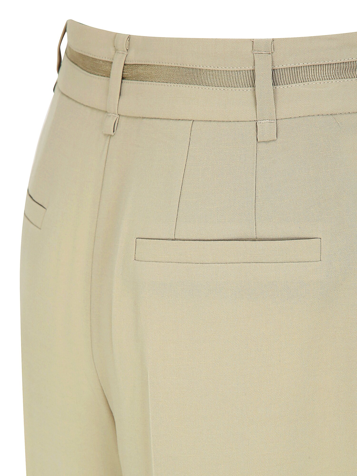 테이프 라인 원턱 와이드 팬츠 (LIGHT KHAKI)