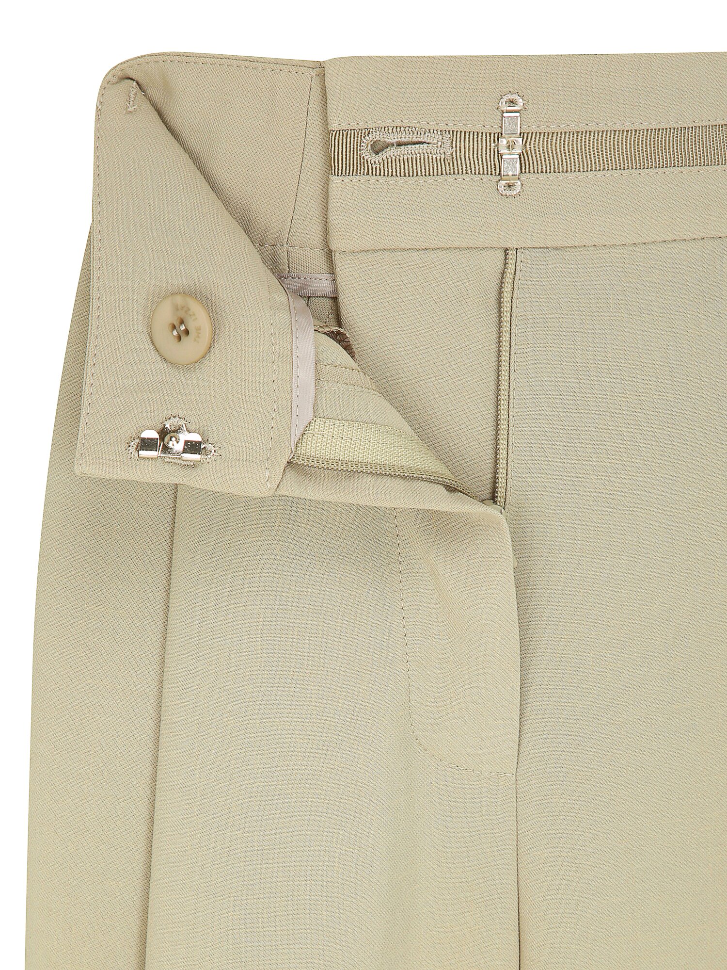 테이프 라인 원턱 와이드 팬츠 (LIGHT KHAKI)