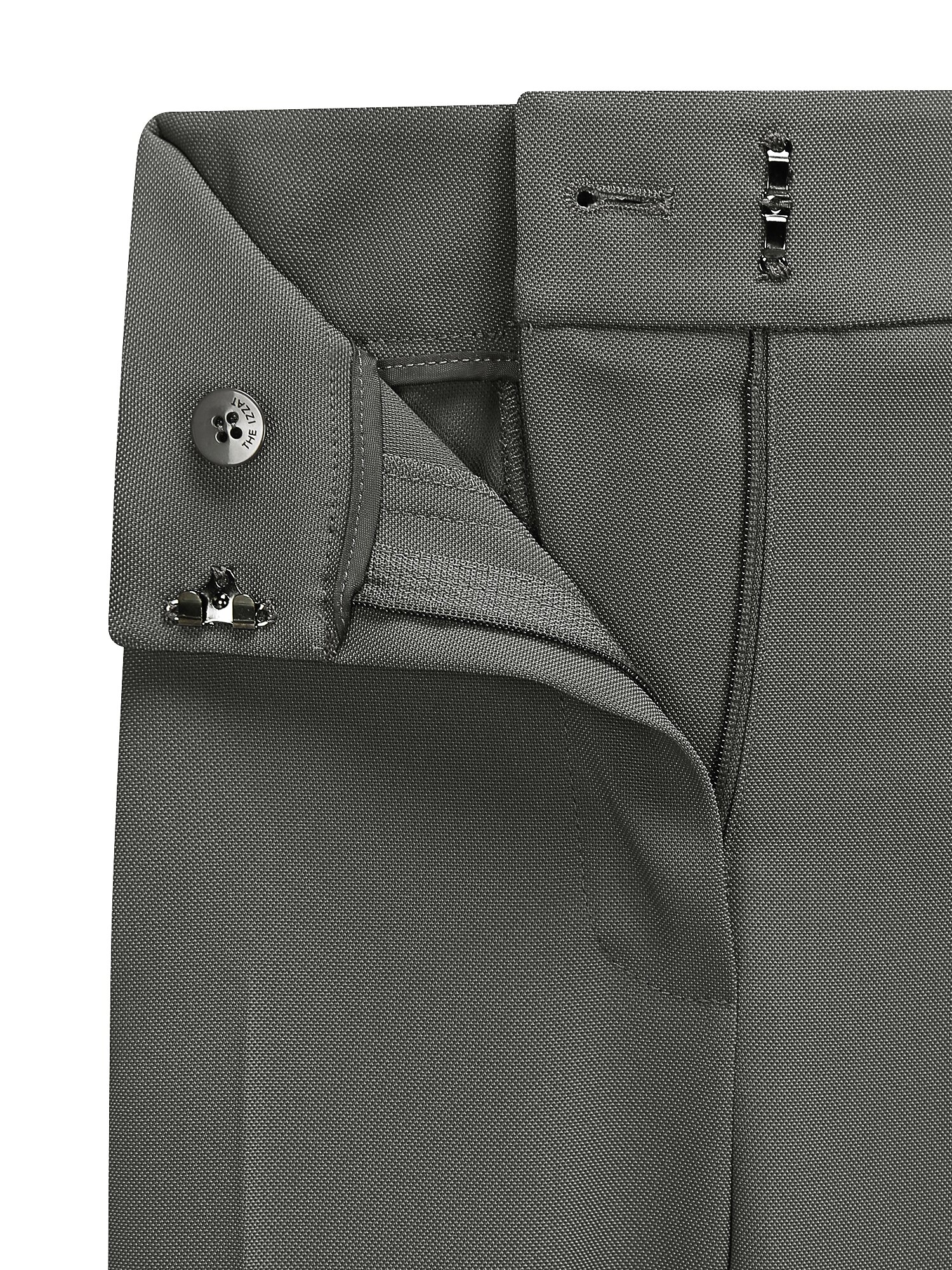 메탈 장식 백 밴딩 와이드 팬츠 (KHAKI)