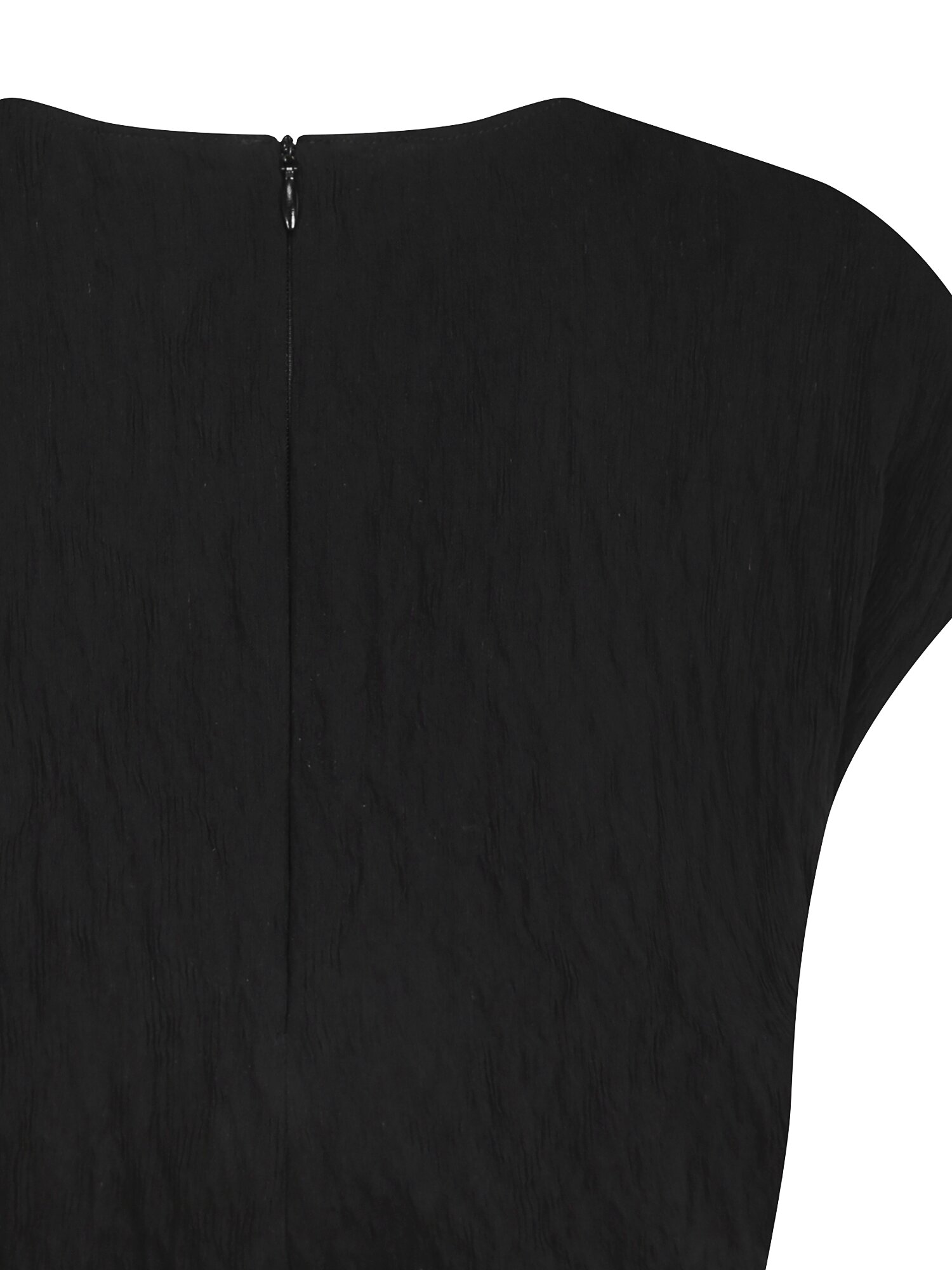 링클 슬리브리스 블라우스 (BLACK)