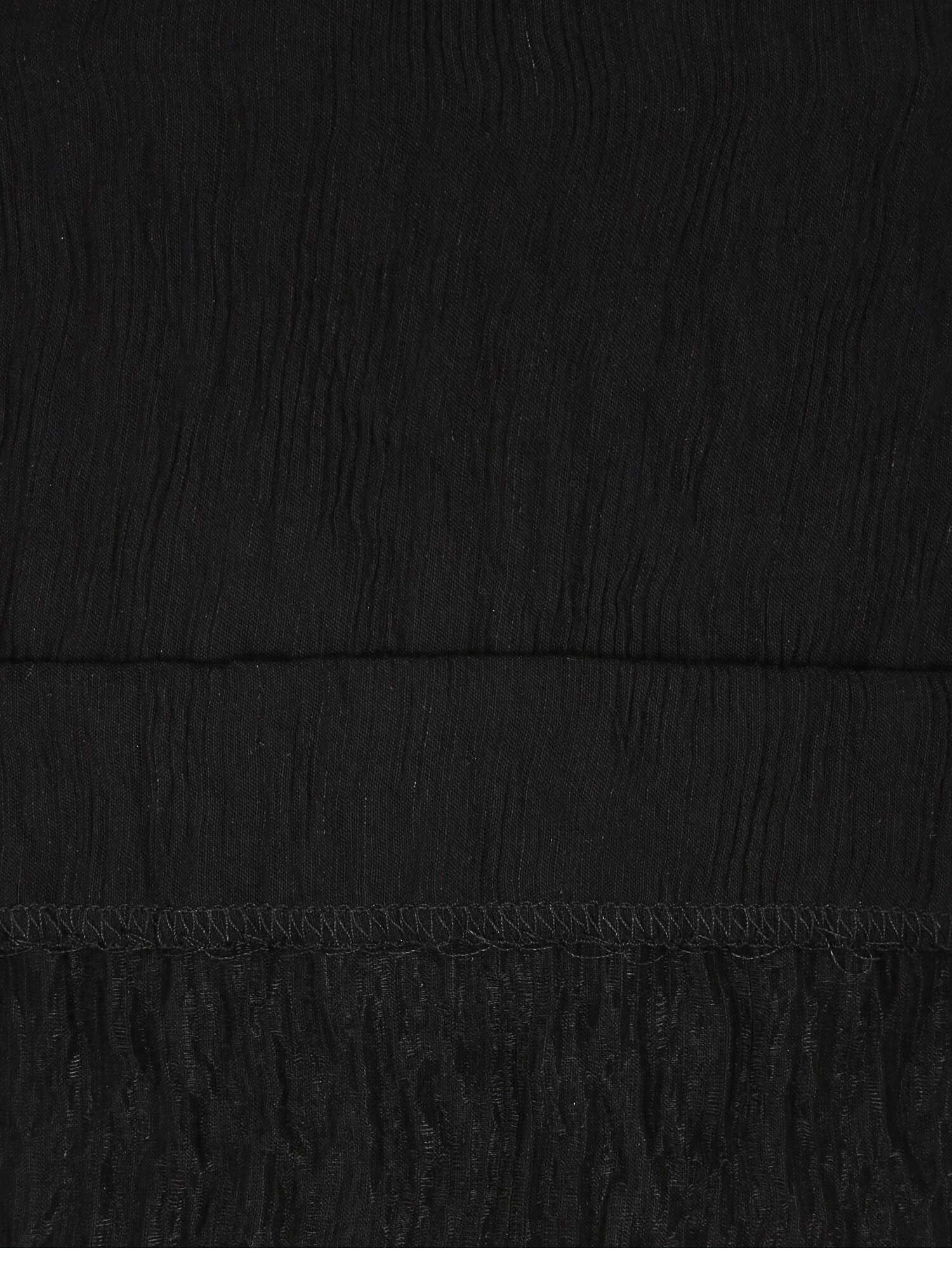 링클 슬리브리스 블라우스 (BLACK)