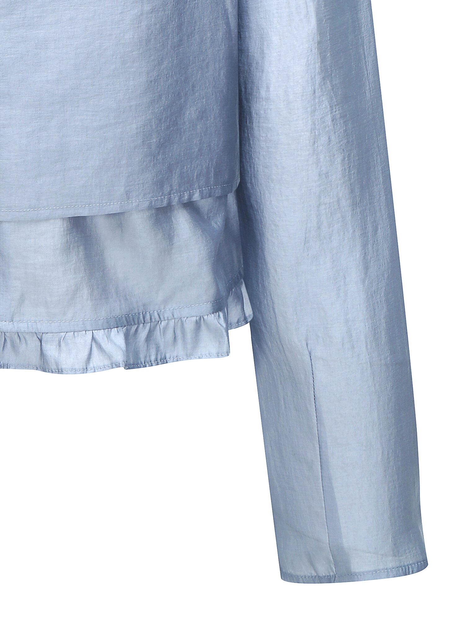 프릴 헴 블라우스 +뷔스티에 세트 (BLUE)