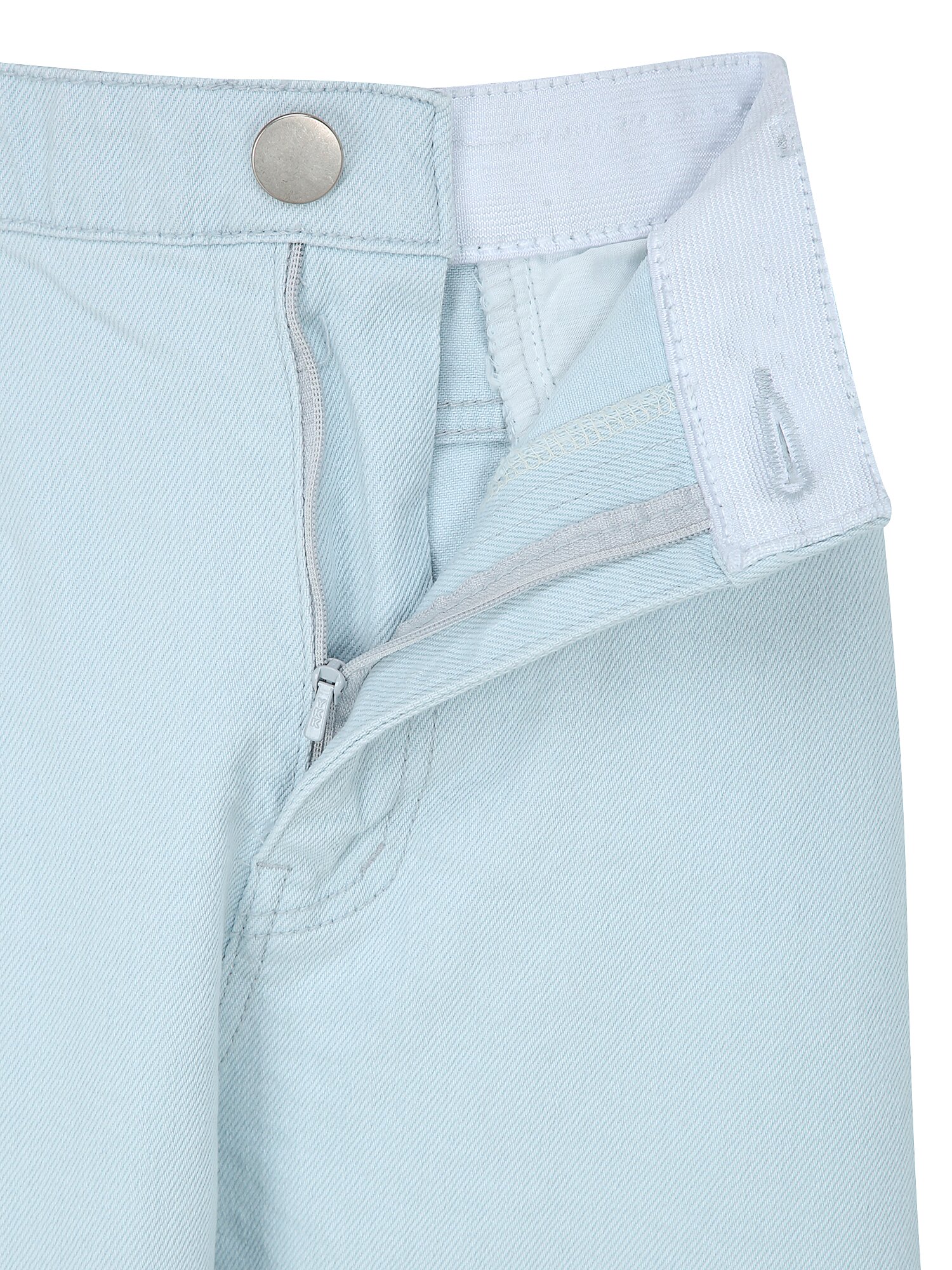 인밴딩 일자핏 데님 팬츠 (ICE BLUE)