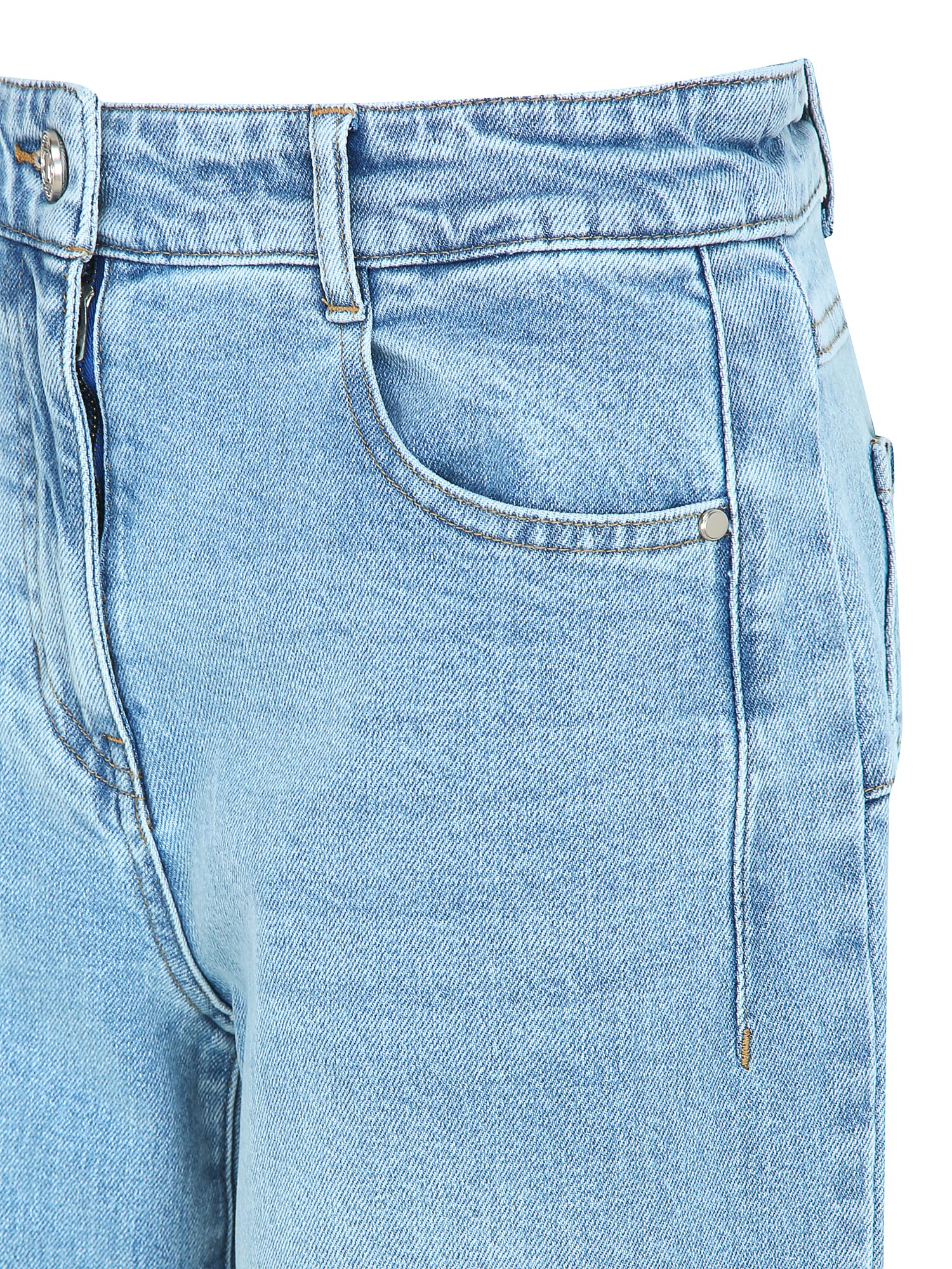 백 밴딩 배기핏 데님 팬츠 (LIGHT BLUE)