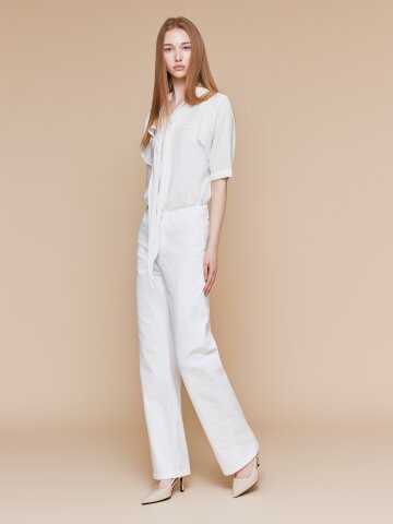 인밴딩 일자핏 데님 팬츠 