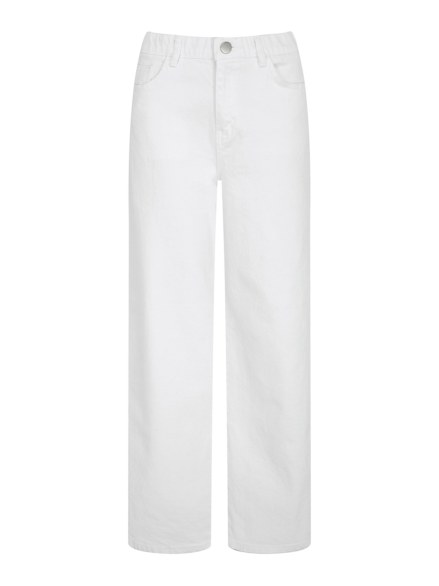 인밴딩 일자핏 데님 팬츠 (WHITE)