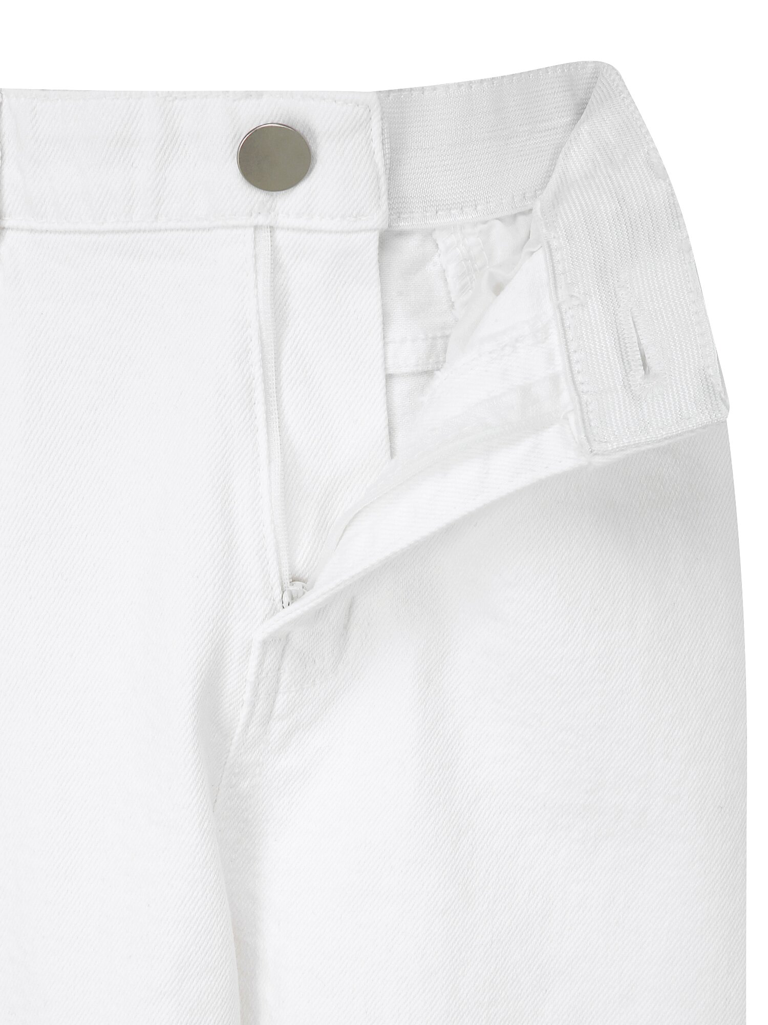 인밴딩 일자핏 데님 팬츠 (WHITE)