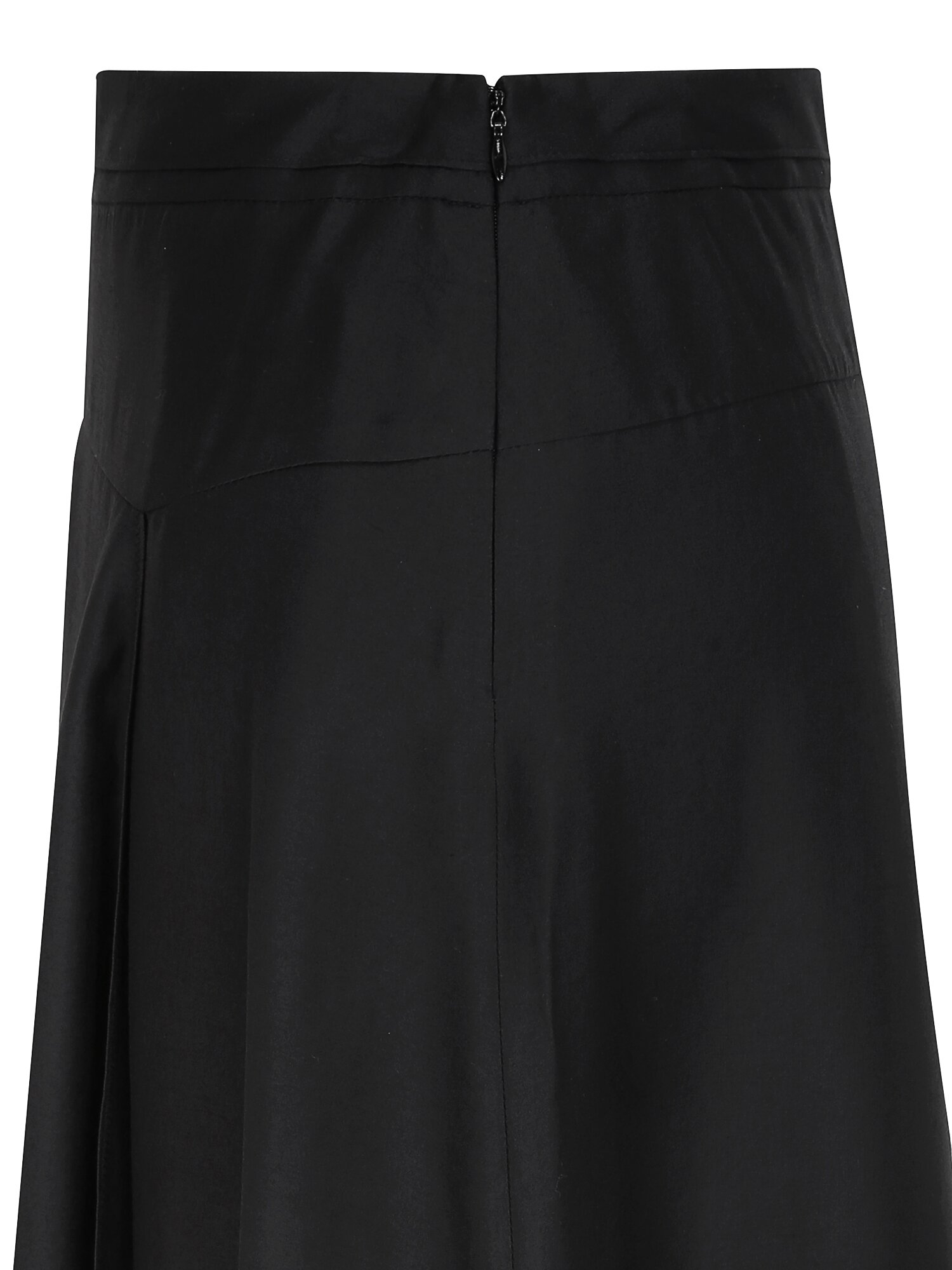 모달 언밸런스 랩 플레어 스커트 (BLACK)