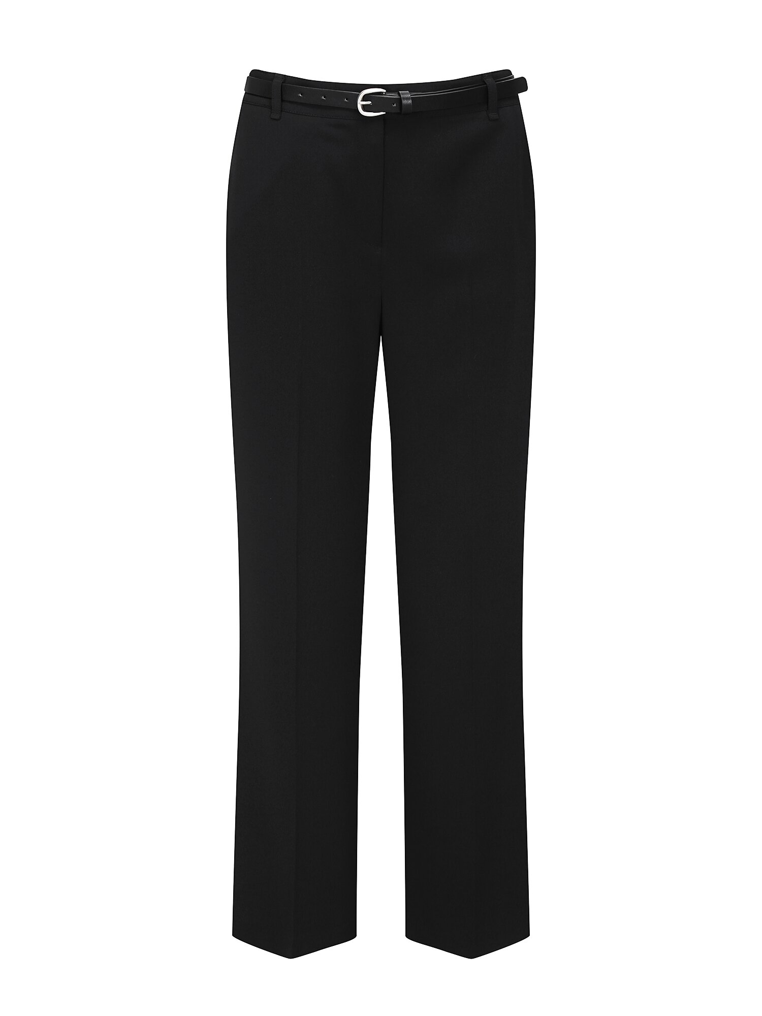 벨티드 와이드 일자핏 팬츠 (BLACK)