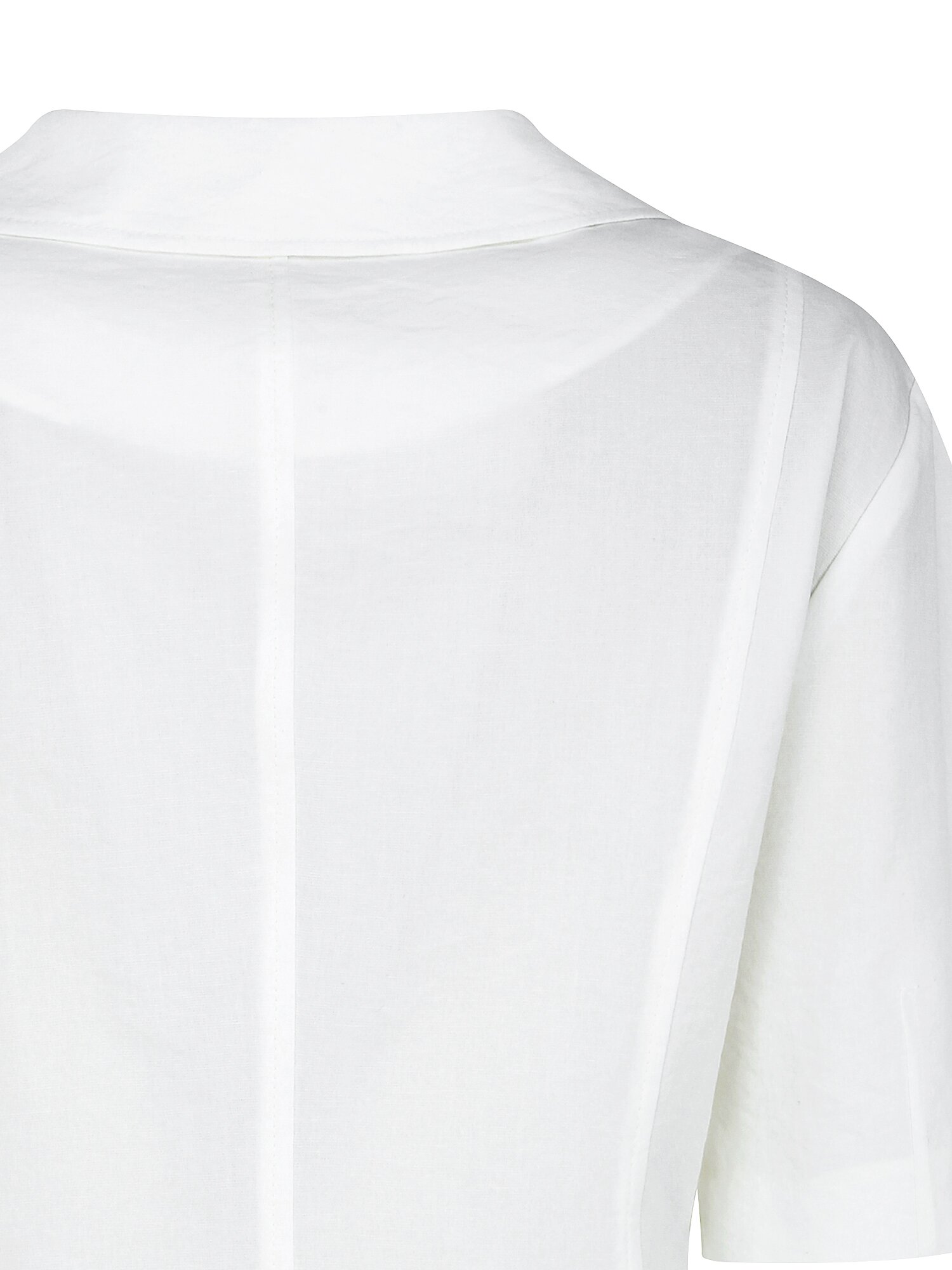 코튼 볼륨 슬리브 칼라 블라우스 (WHITE)