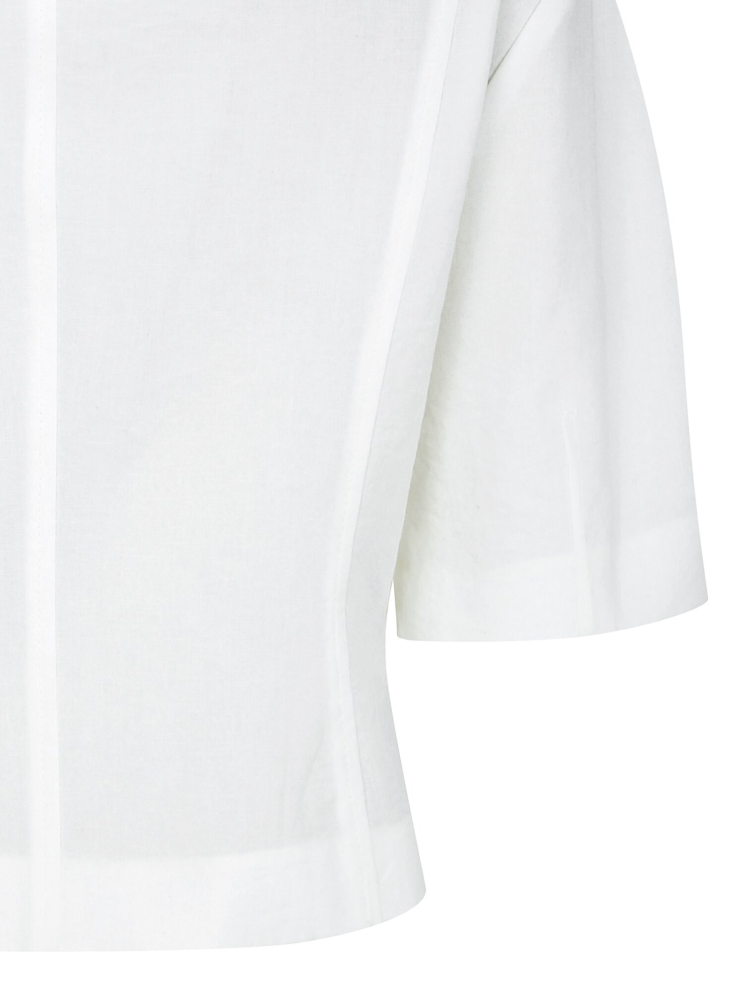 코튼 볼륨 슬리브 칼라 블라우스 (WHITE)