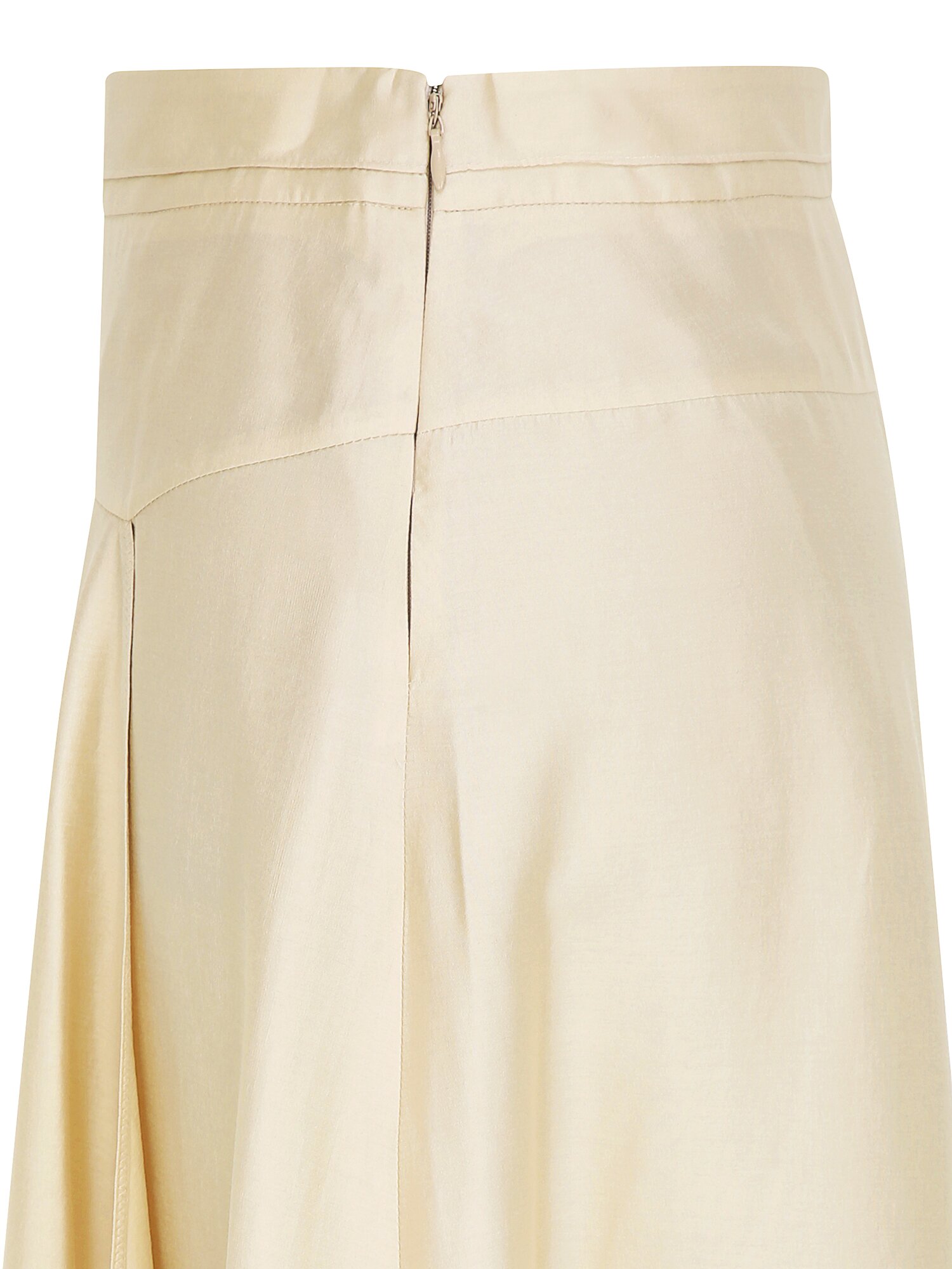 모달 언밸런스 랩 플레어 스커트 (LIGHT BEIGE)