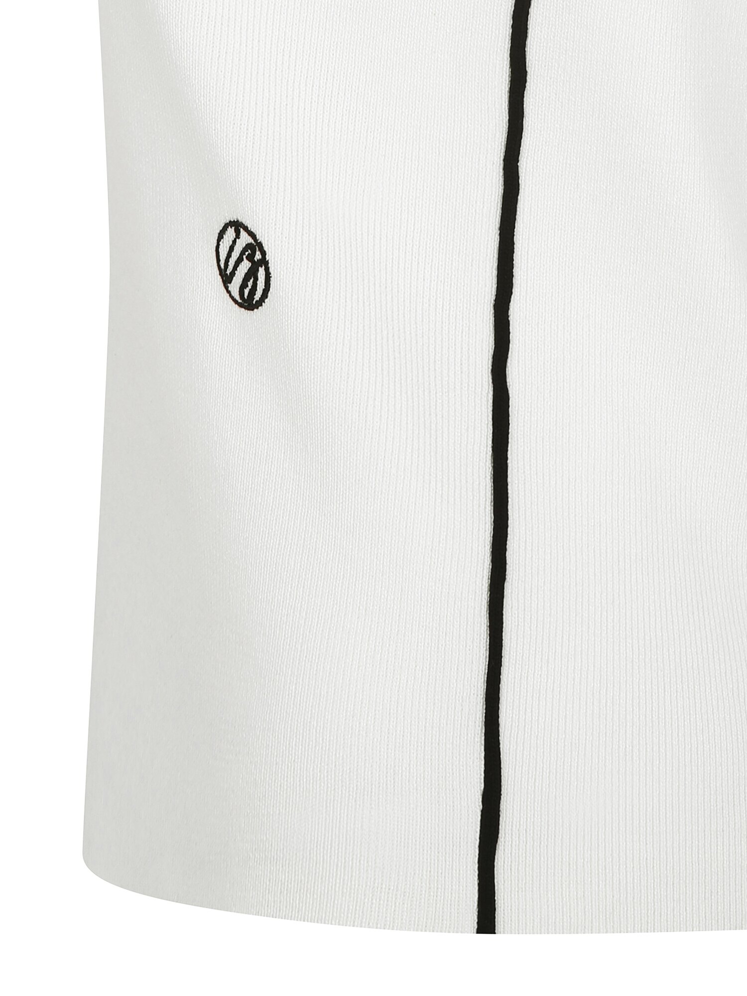 배색 로고 슬리브리스 니트 (WHITE)