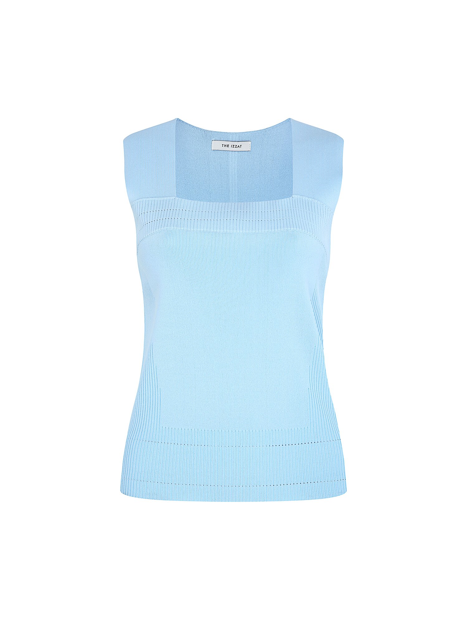 믹스 슬리브리스 스퀘어넥 니트 (LIGHT BLUE)