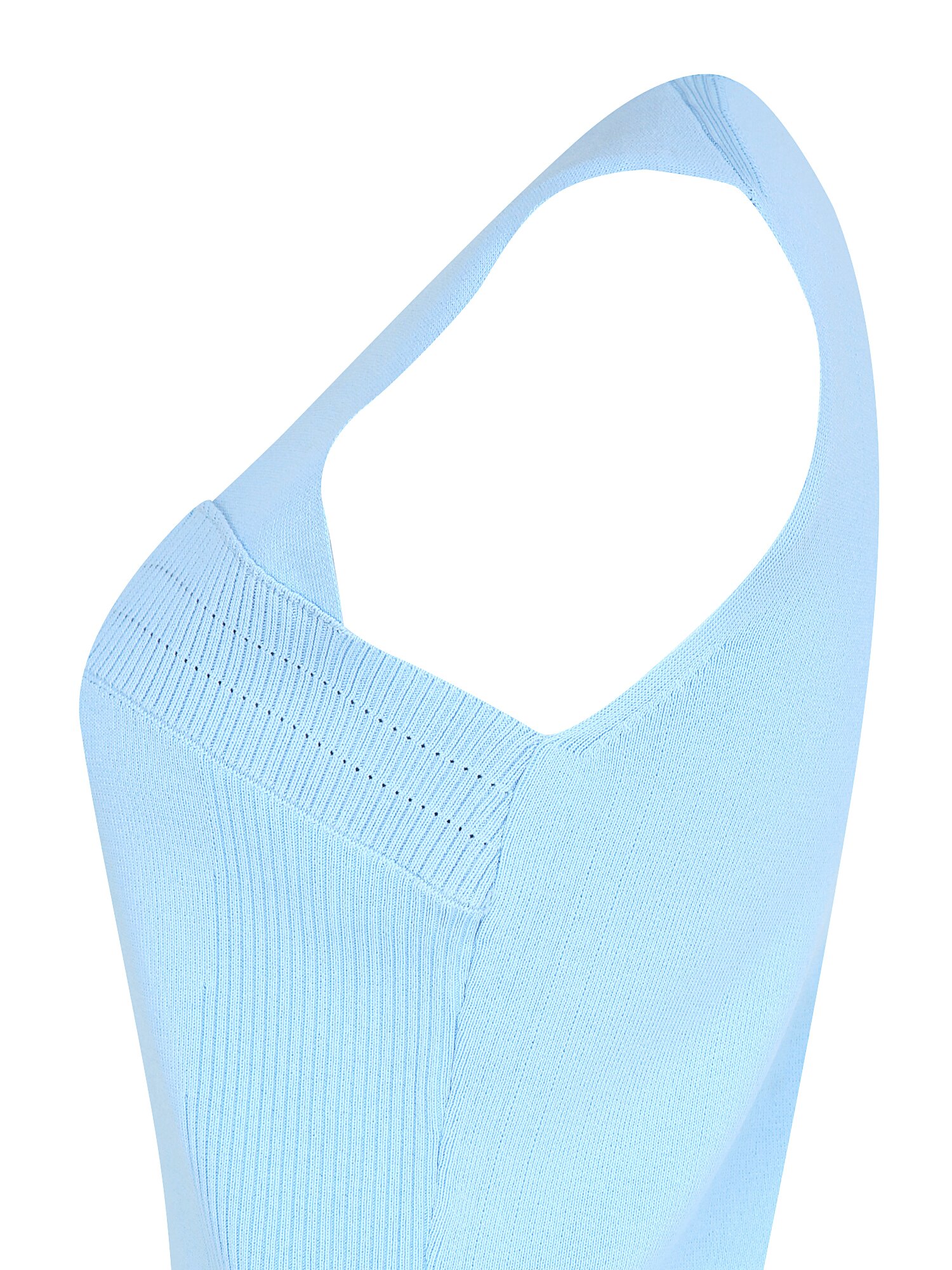 믹스 슬리브리스 스퀘어넥 니트 (LIGHT BLUE)