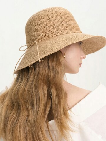 미르에 여성 밀짚모자 라피아 햇 챙넓은 여름모자 휴양지 모자 K261