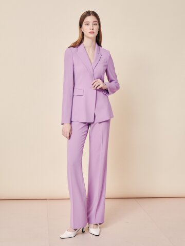 클린 텍스처드 세미 스트레이트 슬랙스 