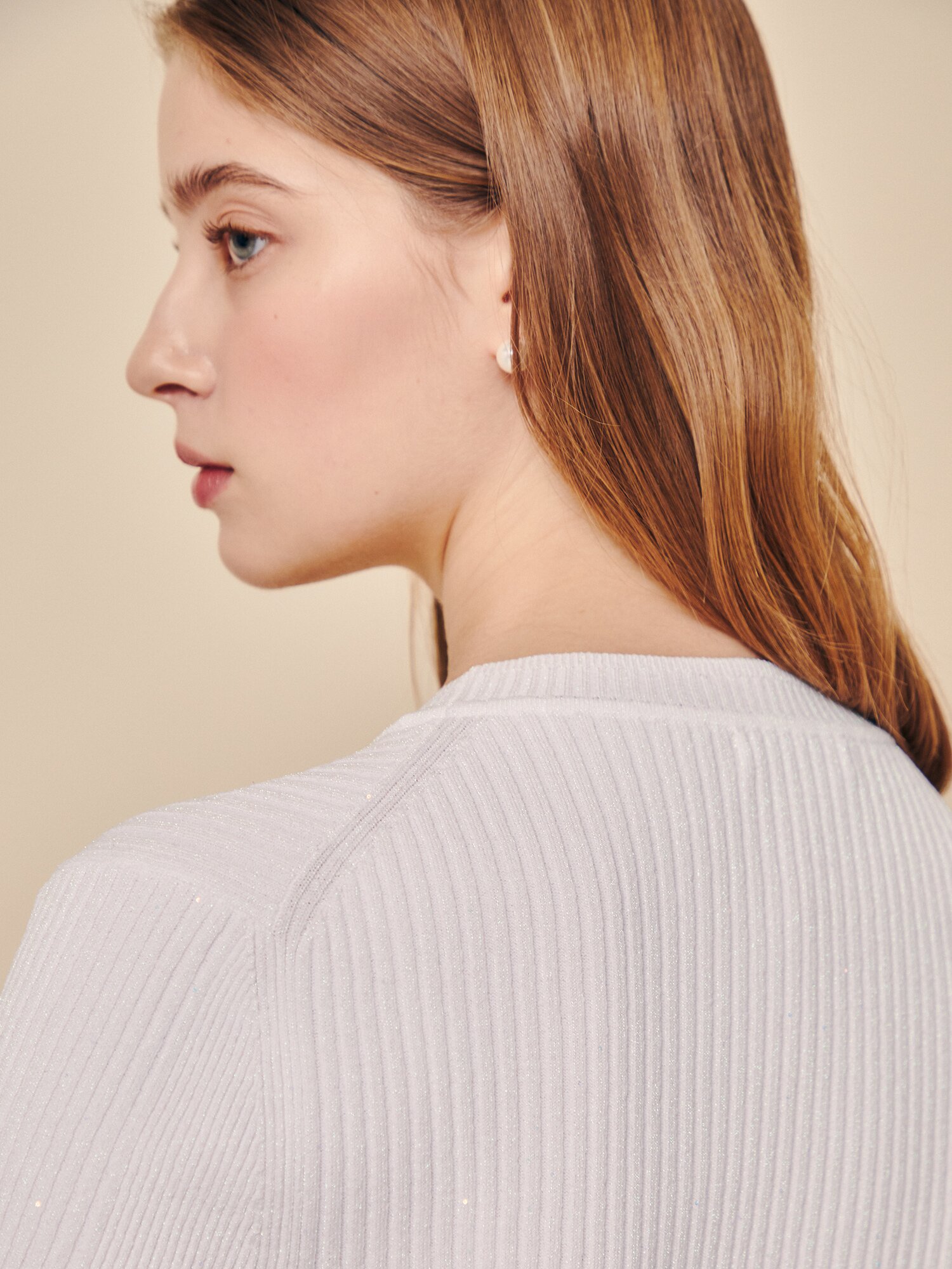 토널 리본 아플리케 니트 풀오버 (WHITE)