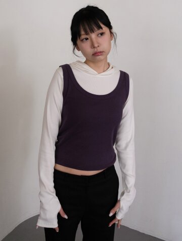 바켄 베이직 U넥 레이어드 나시 BK4322 (5COLOR)