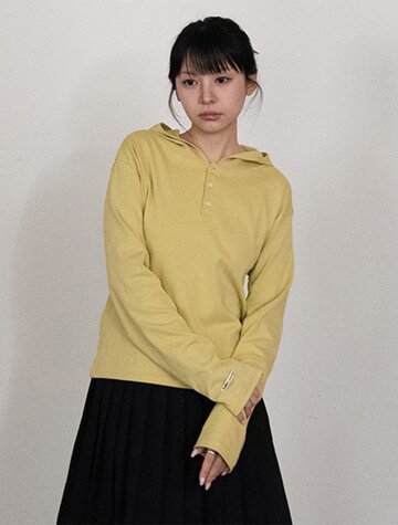 바켄 미니멀 루즈핏 헨리넥 후드티 BK4316 (4COLOR)