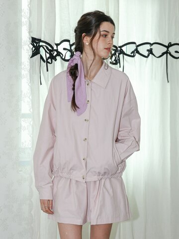 DD_Cotton elastic hem jacket_PINK