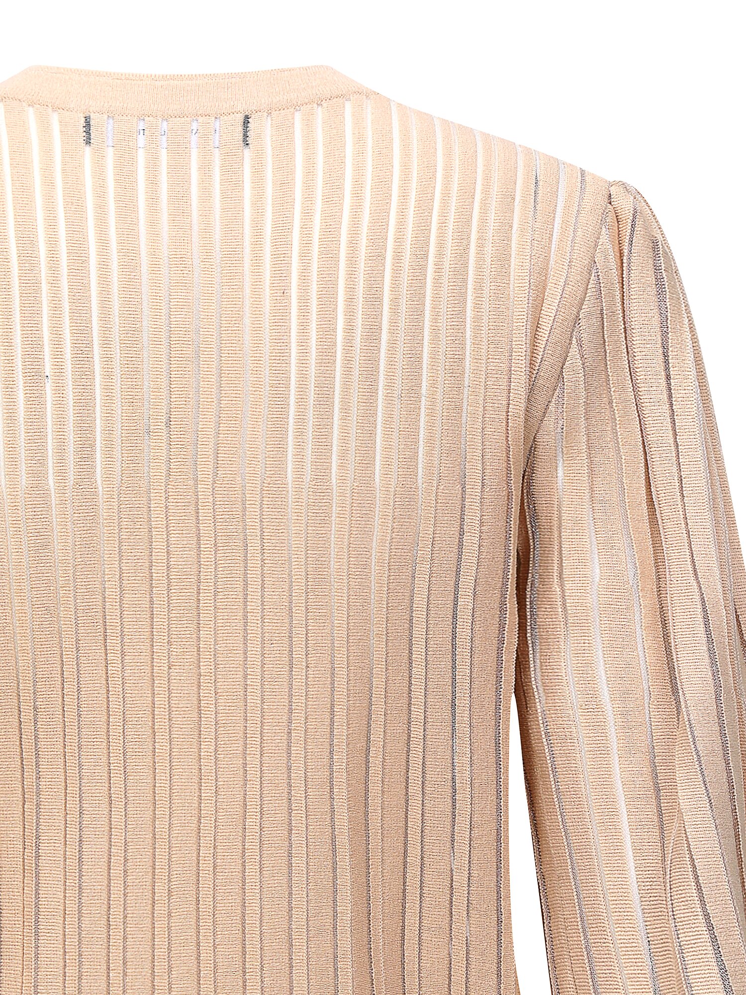 시스루 플리츠 벨 슬리브 가디건 (LIGHT BEIGE)