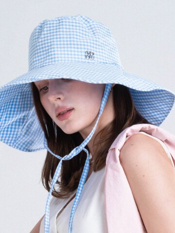 프레시 시어서커 체크 버킷햇_2color