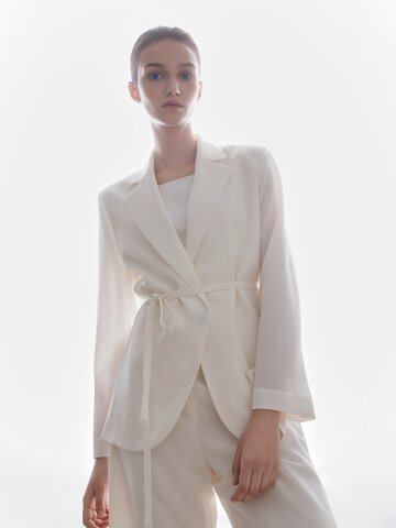 미니멀 사이드 슬릿 싱글 재킷 