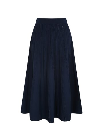 펀칭 밴딩 플레어 니트 스커트 