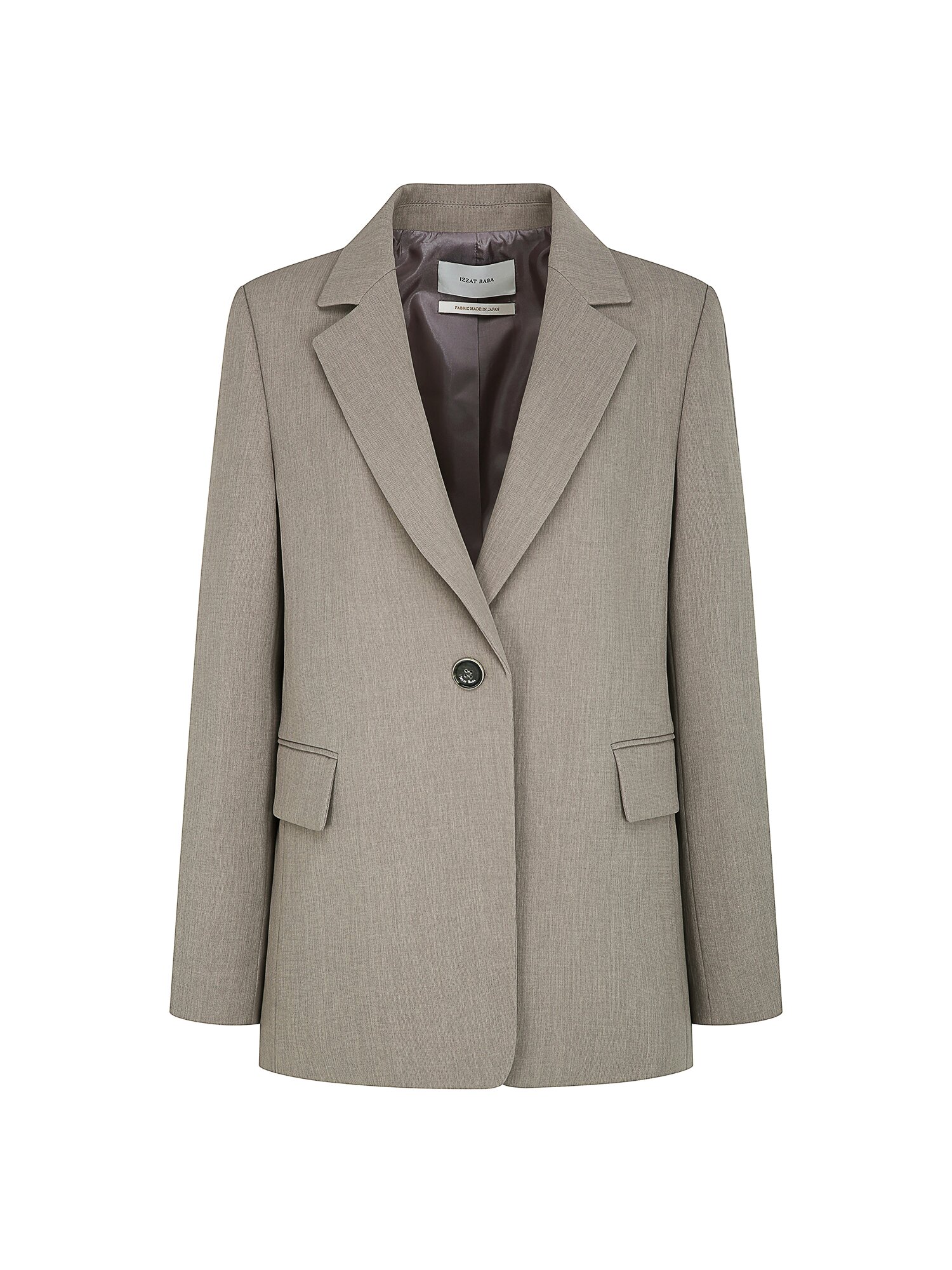 모던 백 슬릿 싱글 원버튼 재킷 (KHAKI BEIGE)