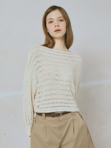 스카시 루즈 풀오버 니트 