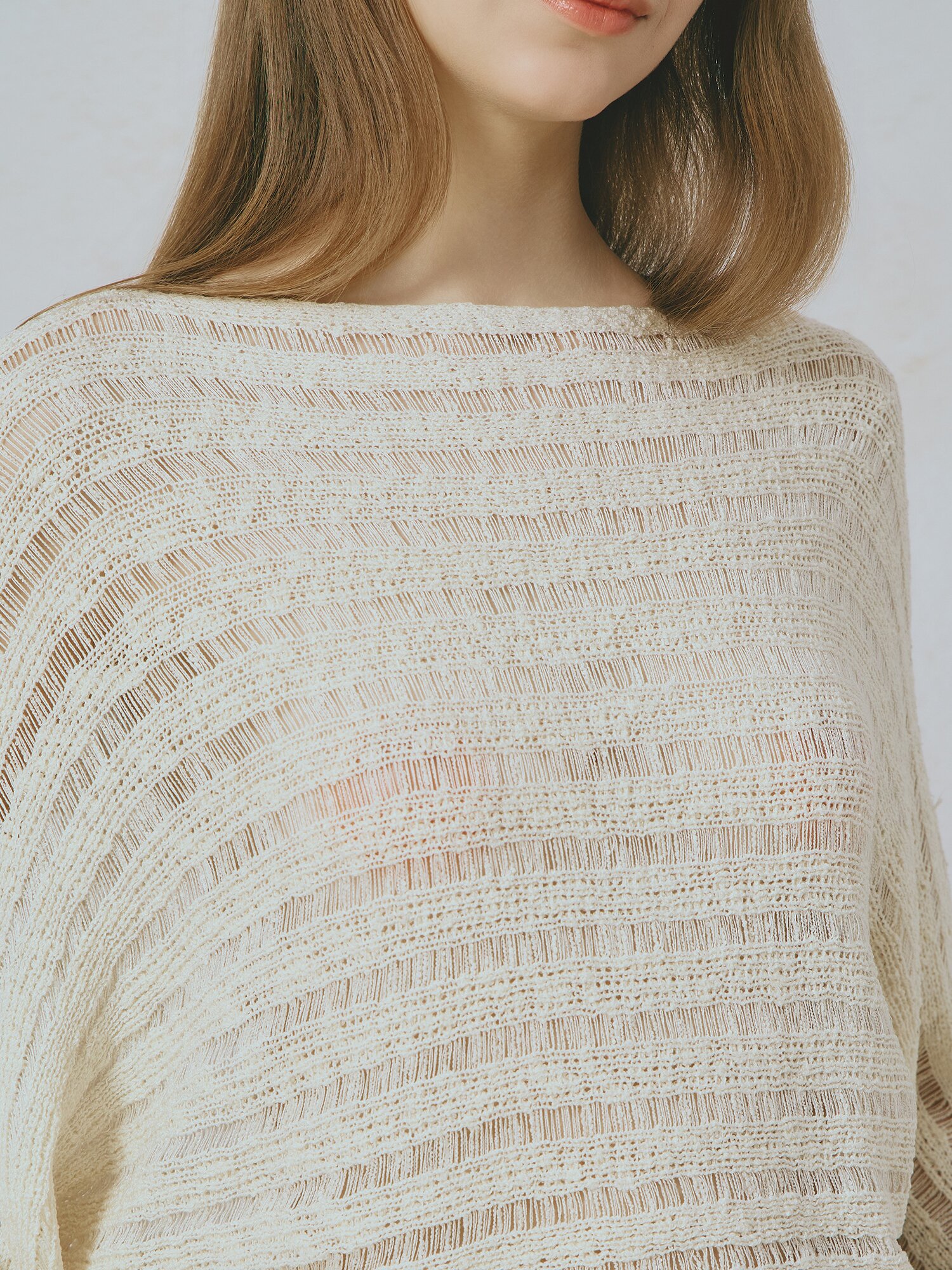 스카시 루즈 풀오버 니트 (CREAM)