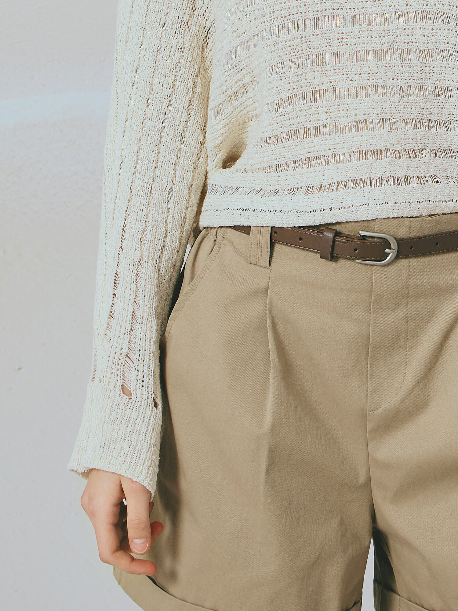 스카시 루즈 풀오버 니트 (CREAM)