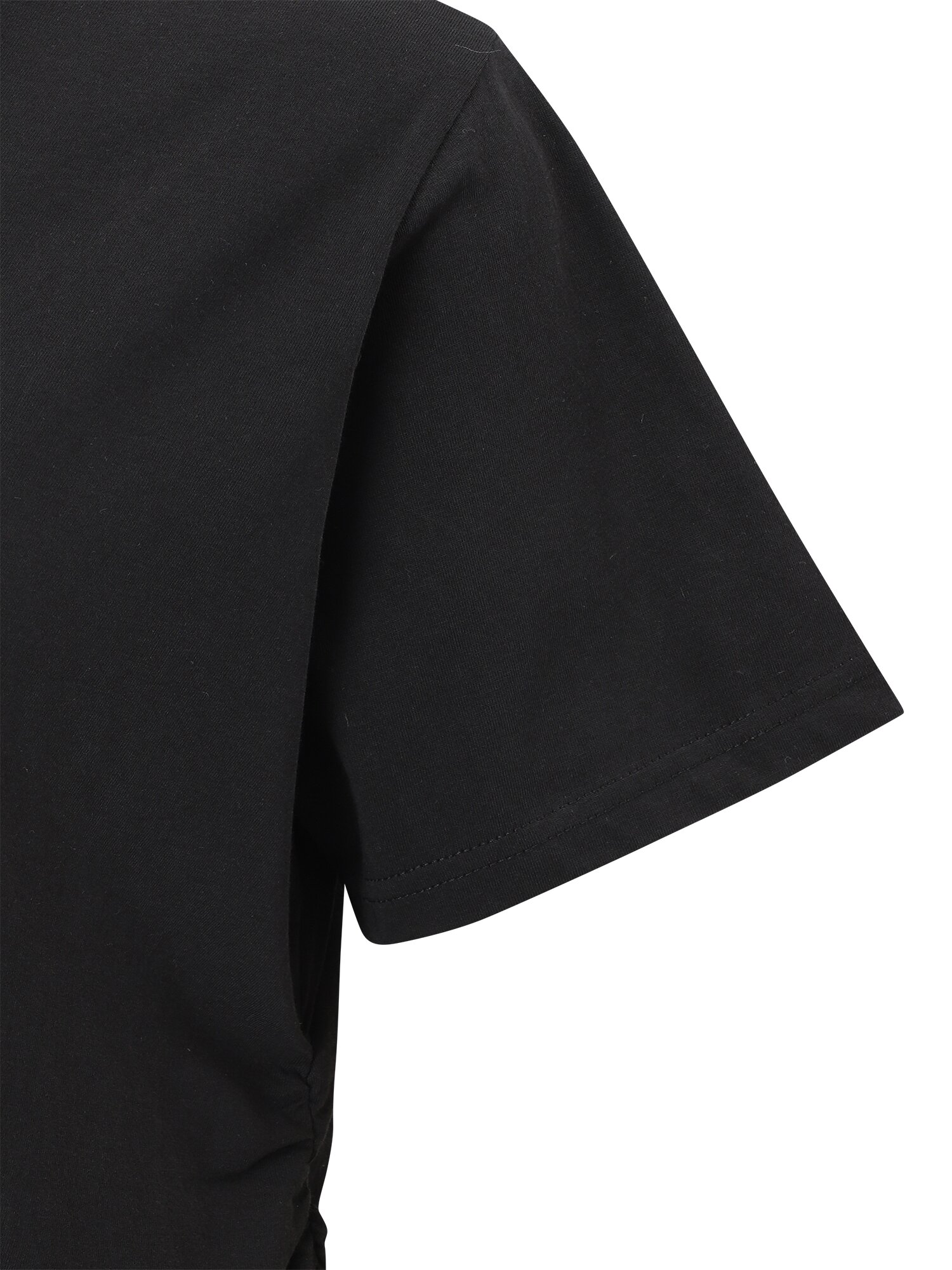 사선 라인 슬릿 티셔츠 (BLACK)