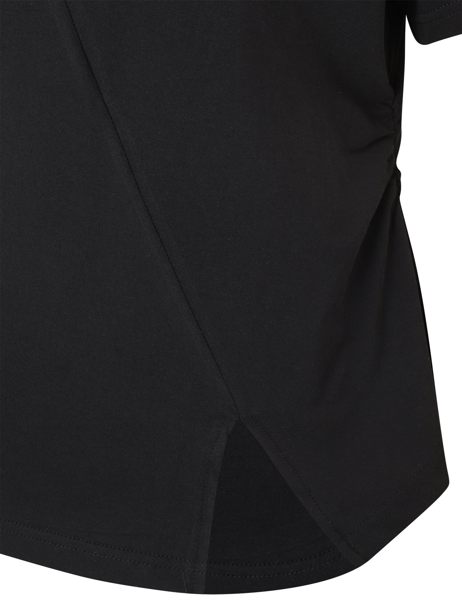 사선 라인 슬릿 티셔츠 (BLACK)