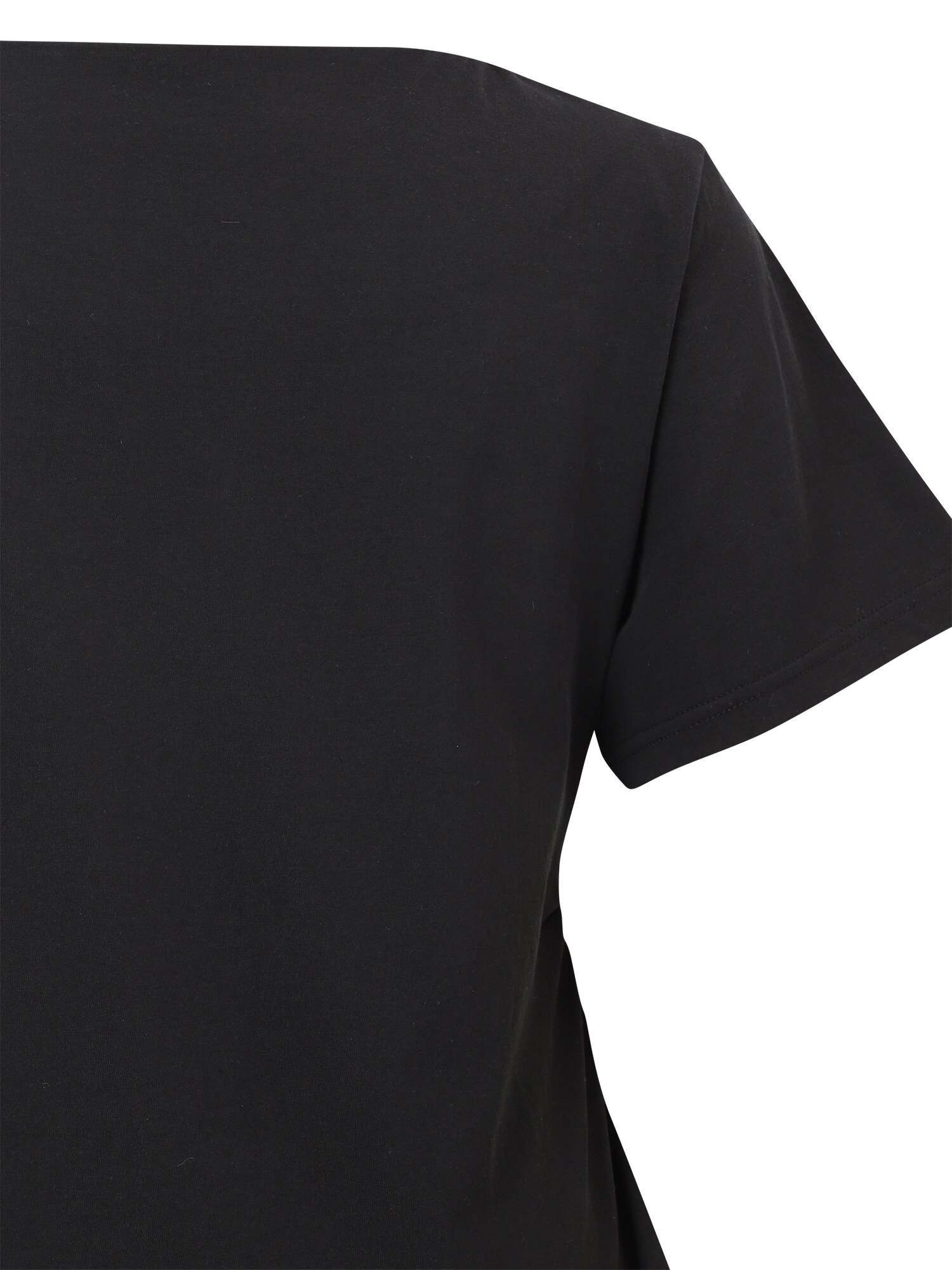 사선 라인 슬릿 티셔츠 (BLACK)