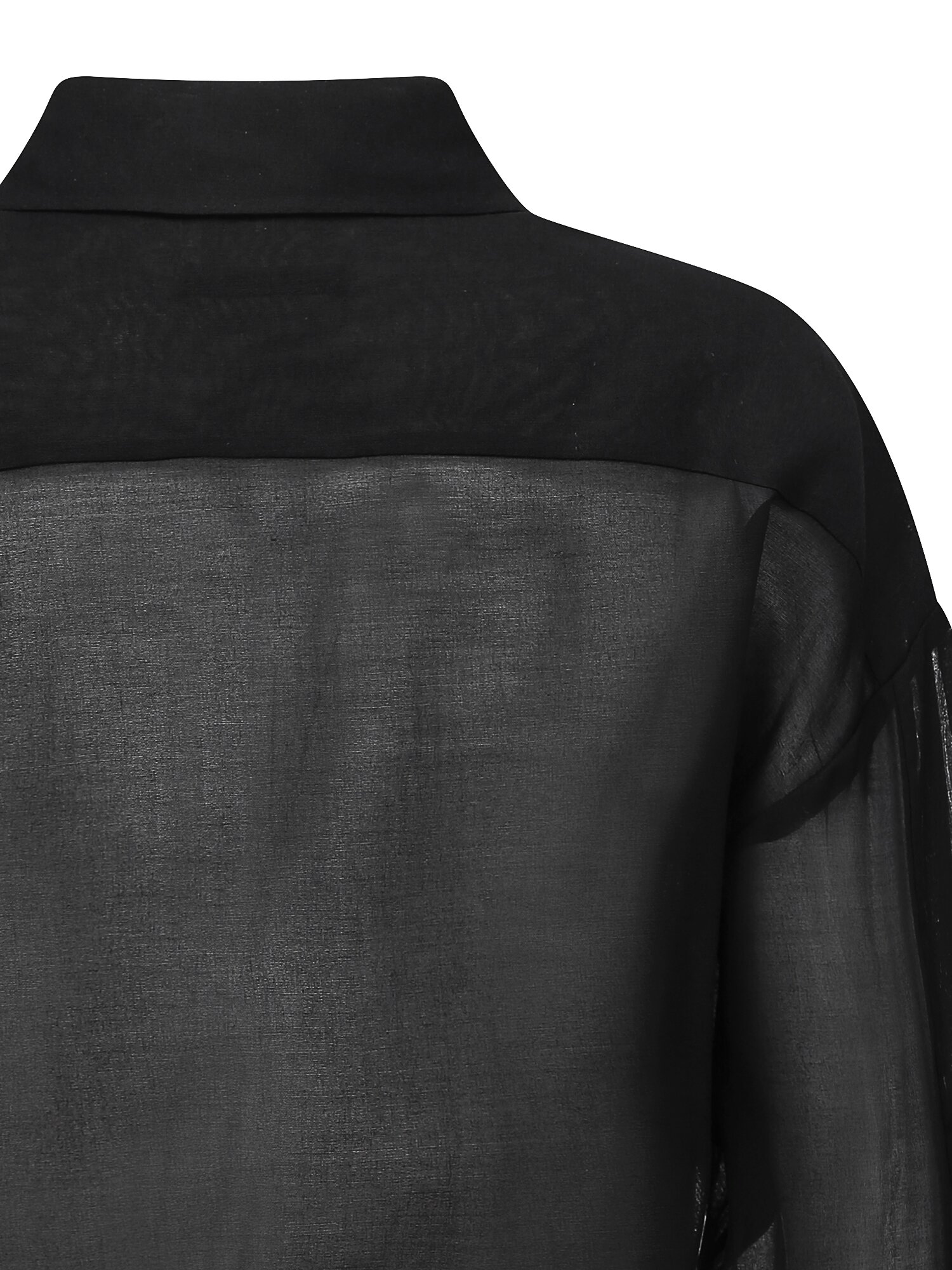 시스루 레이스 크롭 블라우스 (BLACK)