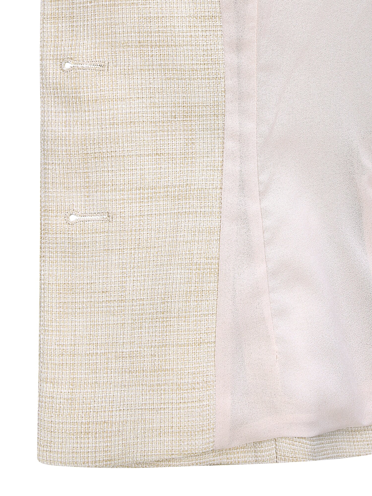 플랩 장식 슬릿 라운드넥 재킷 (MELANGE BEIGE)