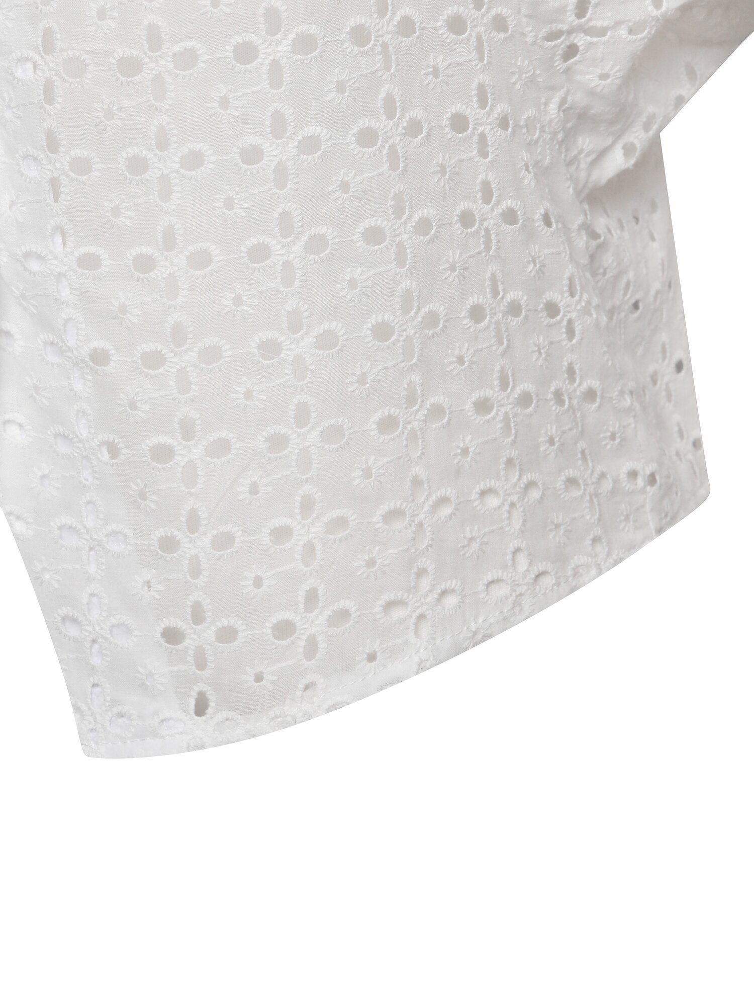 레이스 펀칭 칼라 블라우스 (WHITE)
