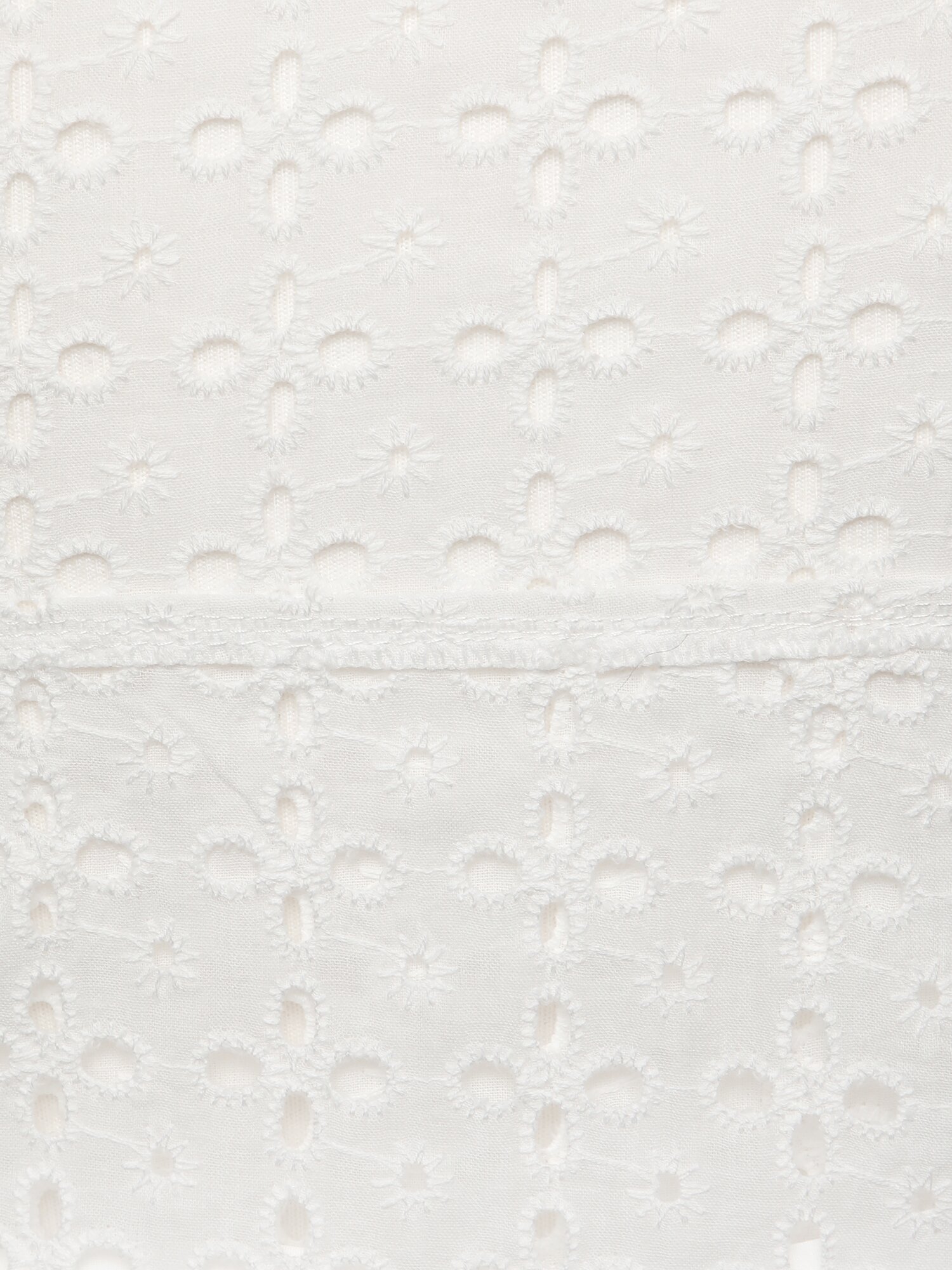 레이스 펀칭 칼라 블라우스 (WHITE)