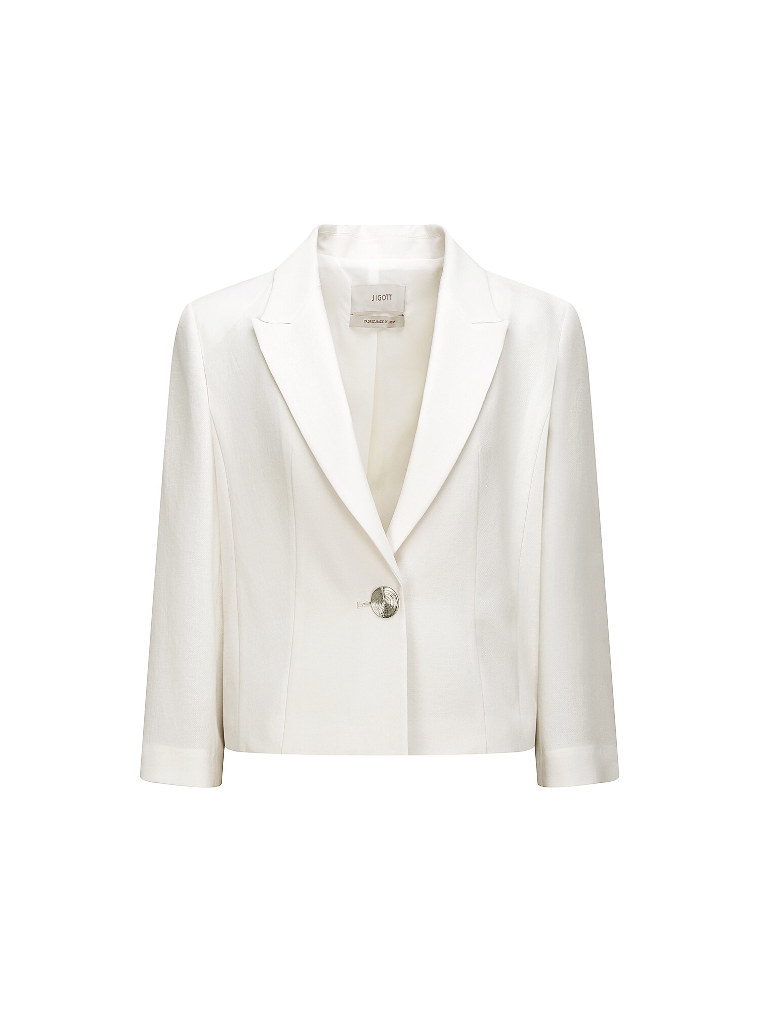 모던 피크드 라펠 크롭 재킷 (IVORY)