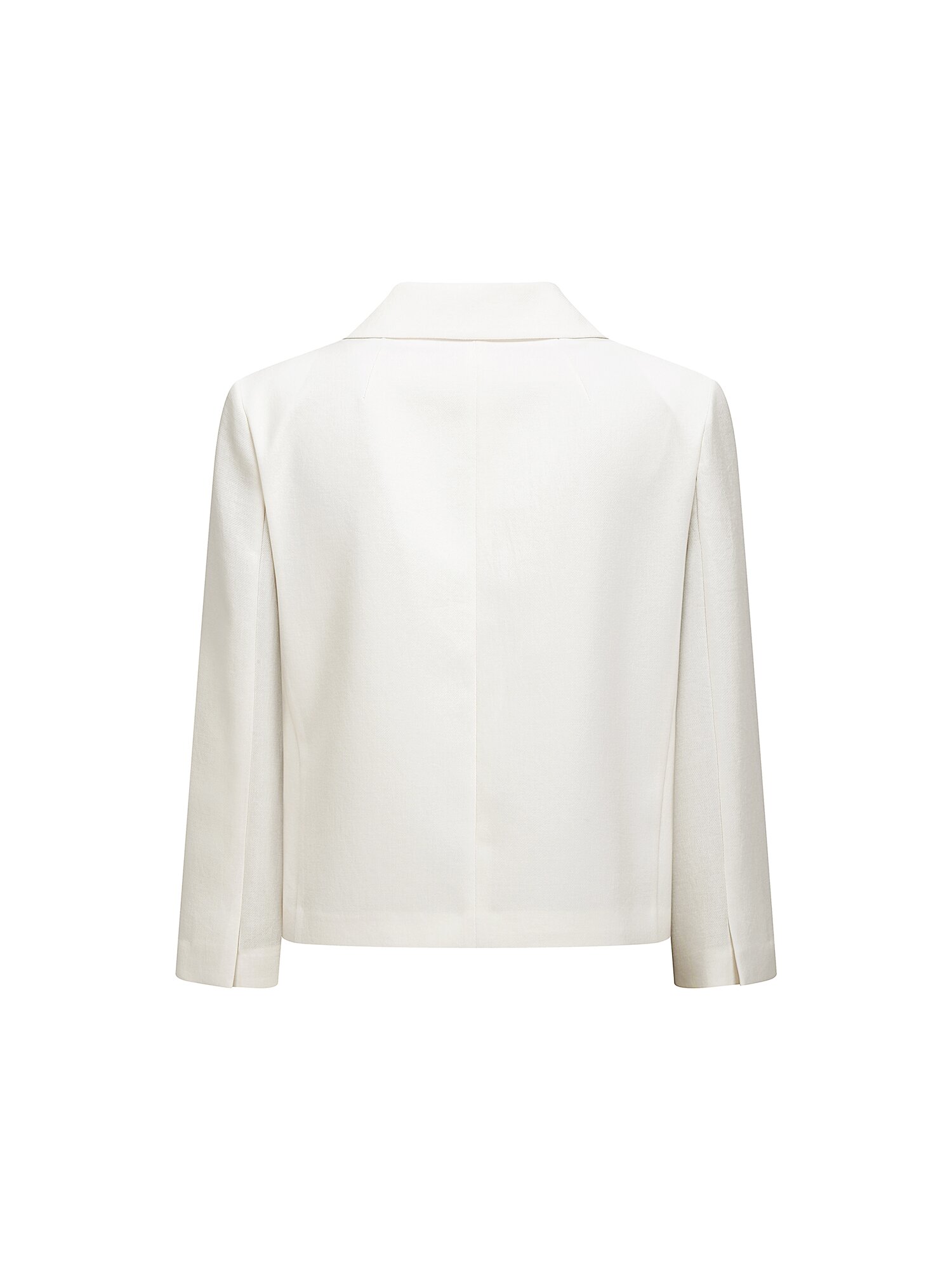 모던 피크드 라펠 크롭 재킷 (IVORY)