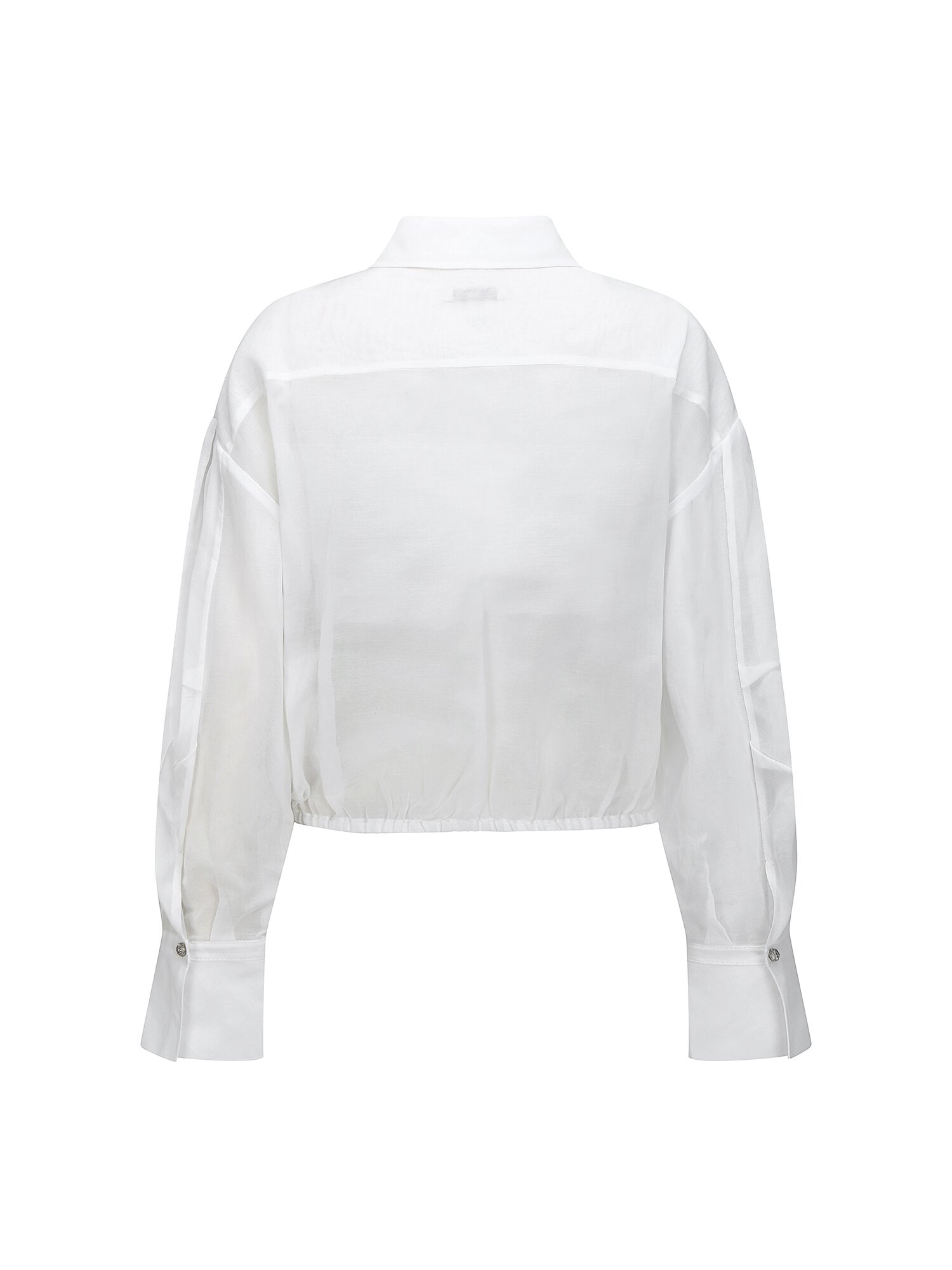 시스루 레이스 크롭 블라우스 (IVORY)