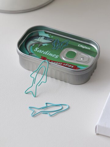 통조림 물고기 디자인 페이퍼 클립 세트