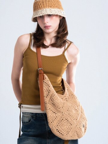 아베넬 우븐 크로쉐 숄더백_4color